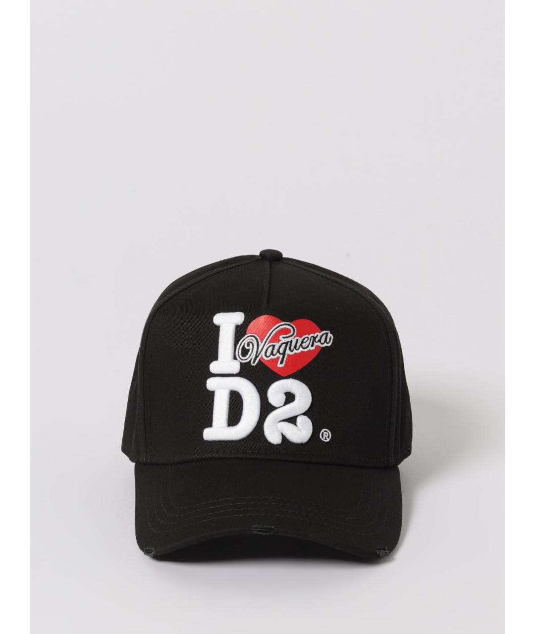 DSQUARED2 Черная хлопковая кепка, фото 2