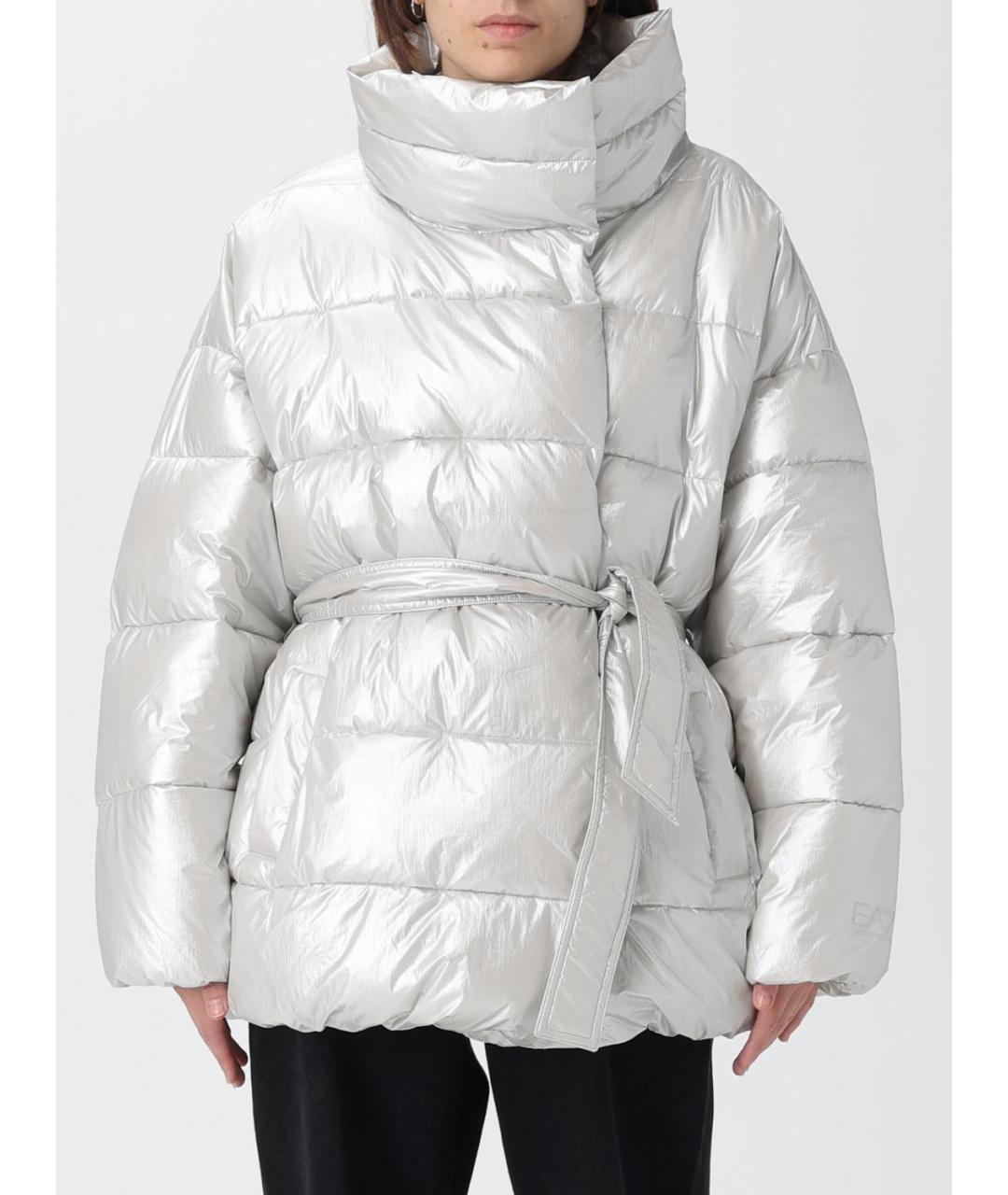 EA7 Серебряная полиамидовая куртка, фото 2