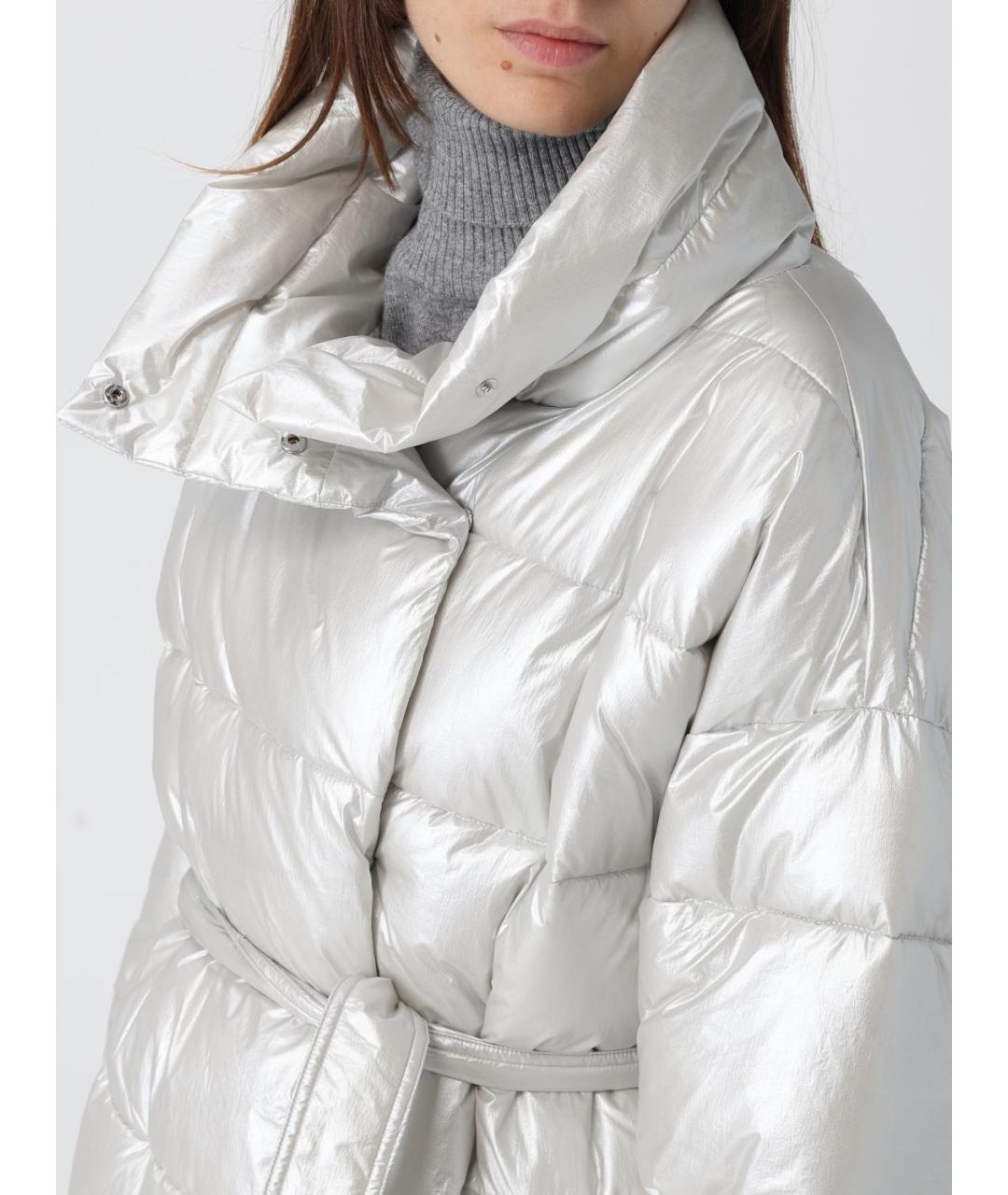 EA7 Серебряная полиамидовая куртка, фото 5