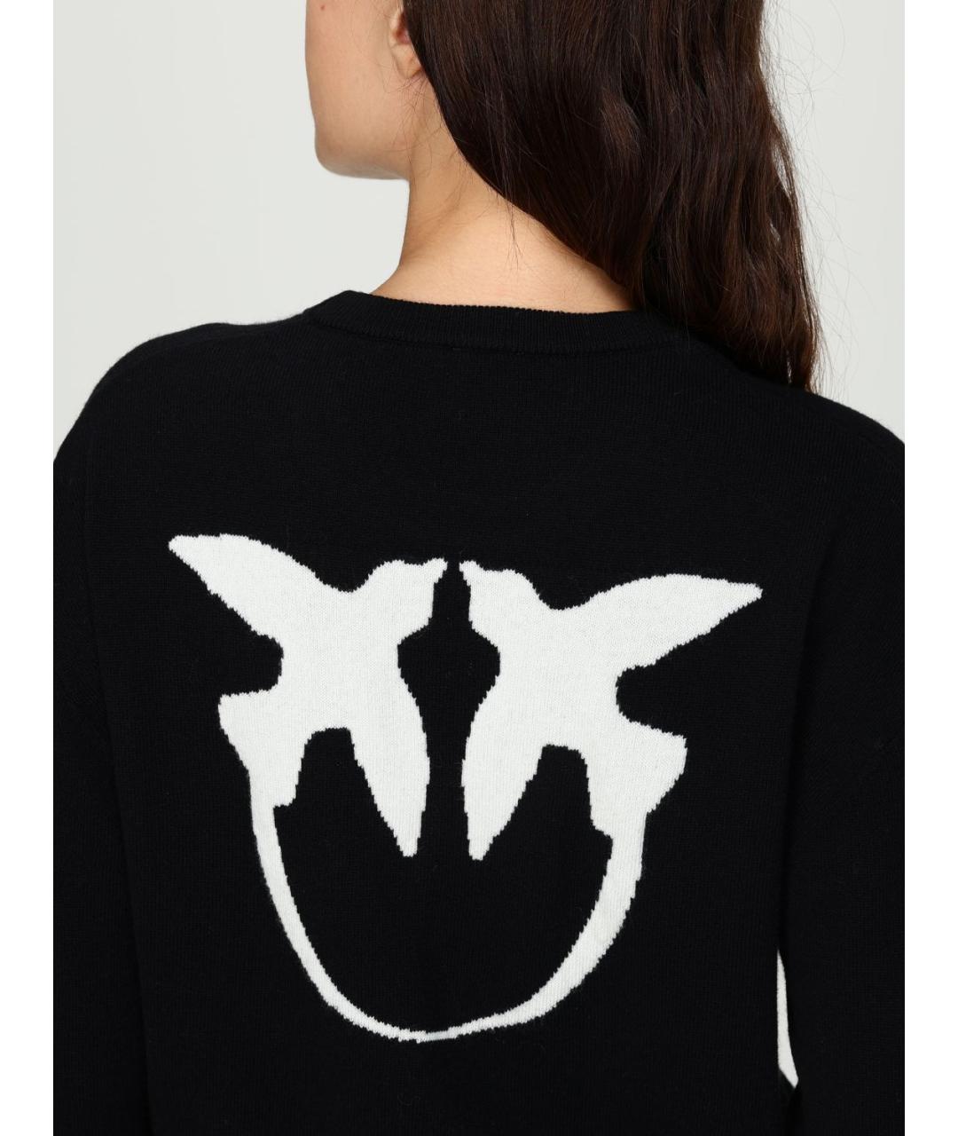 PINKO Черный шерстяной джемпер / свитер, фото 4