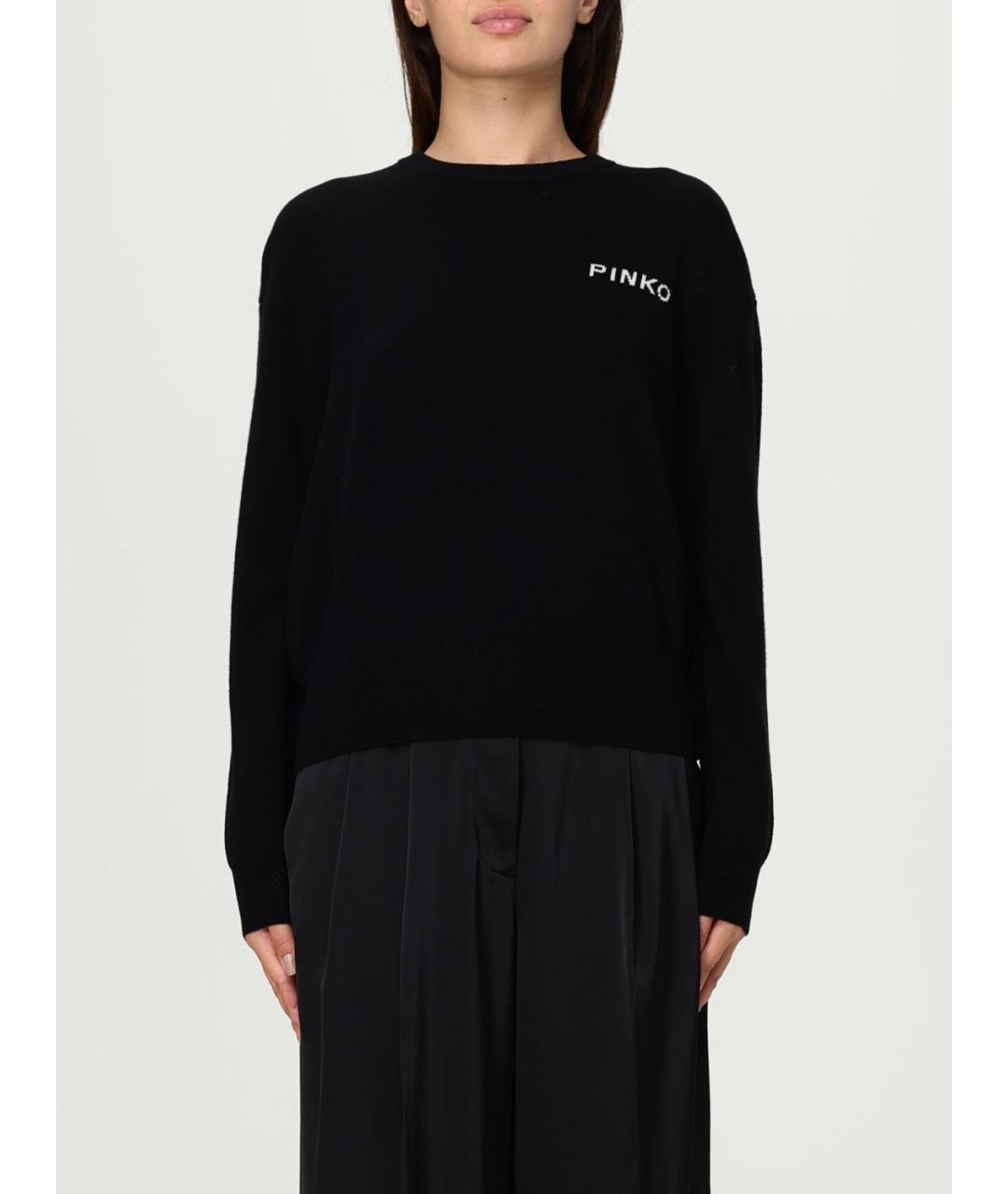 PINKO Черный шерстяной джемпер / свитер, фото 2