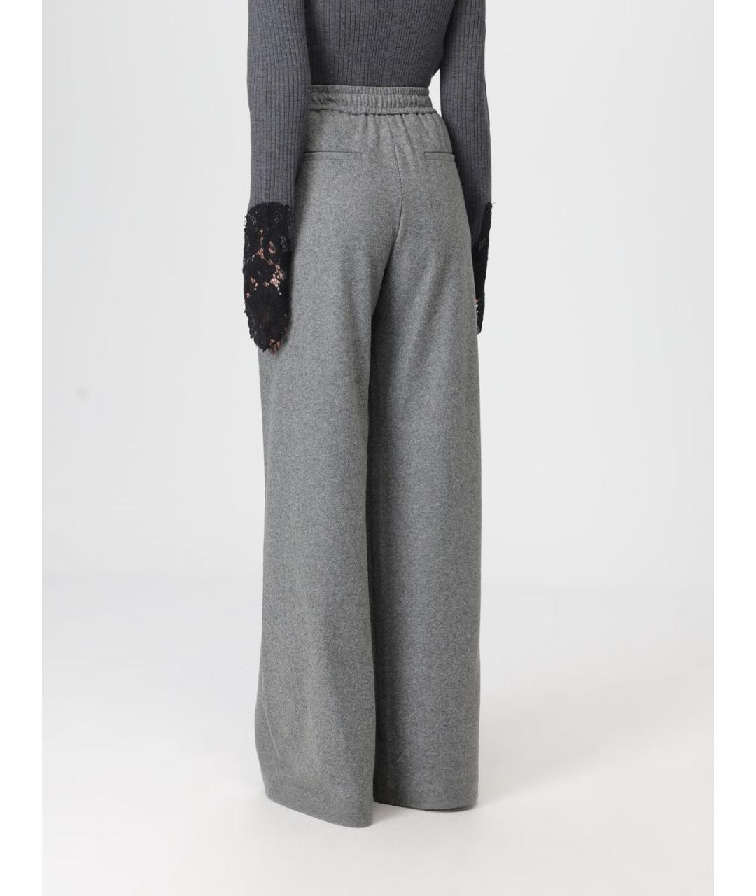 PINKO Серые полиэстеровые прямые брюки, фото 2