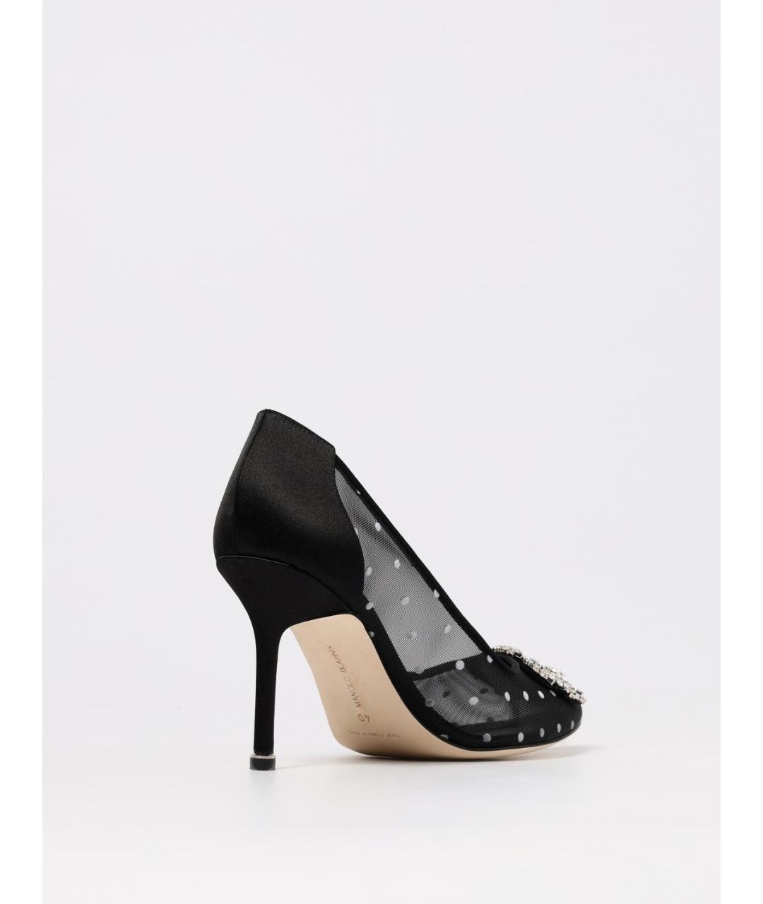 MANOLO BLAHNIK Черные текстильные туфли, фото 3