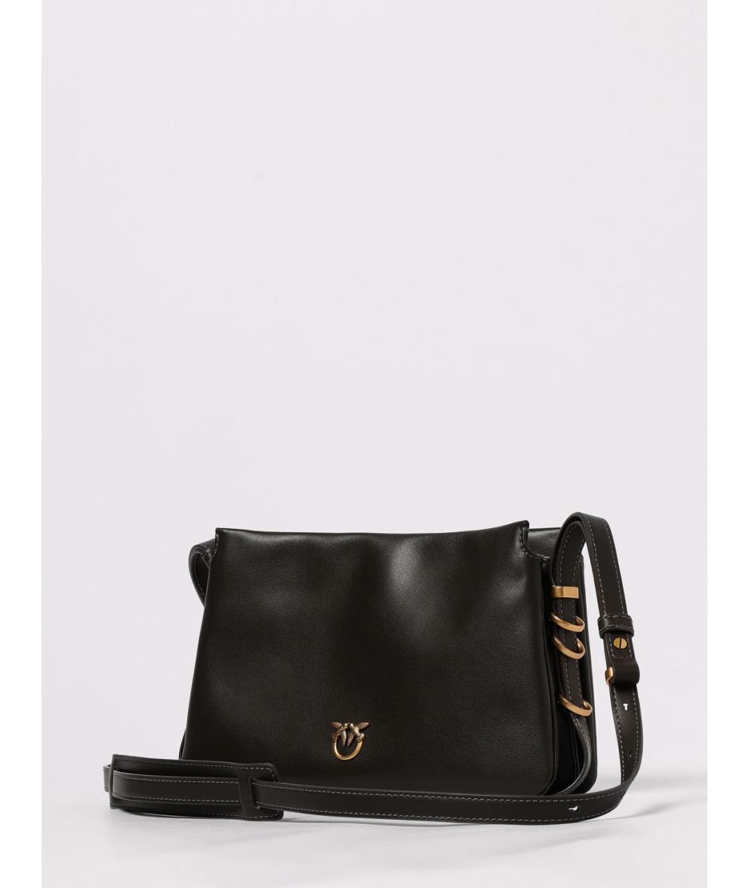 PINKO Хаки кожаная сумка через плечо, фото 3