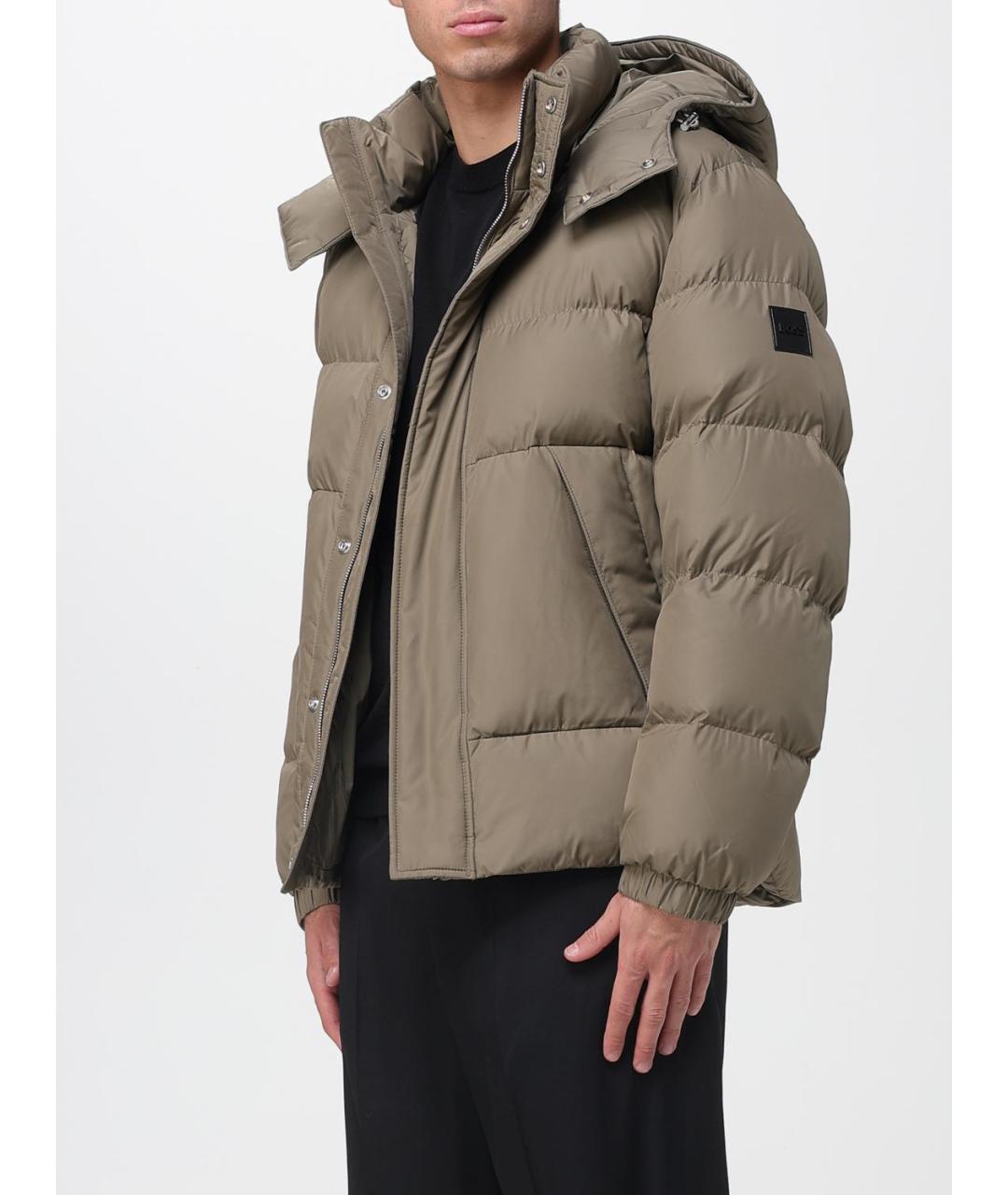 HUGO BOSS Бежевая полиэстеровая куртка, фото 3