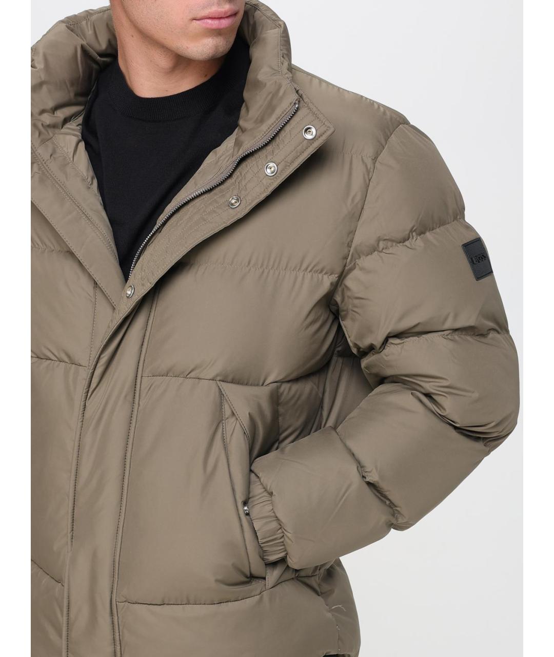 HUGO BOSS Бежевая полиэстеровая куртка, фото 4