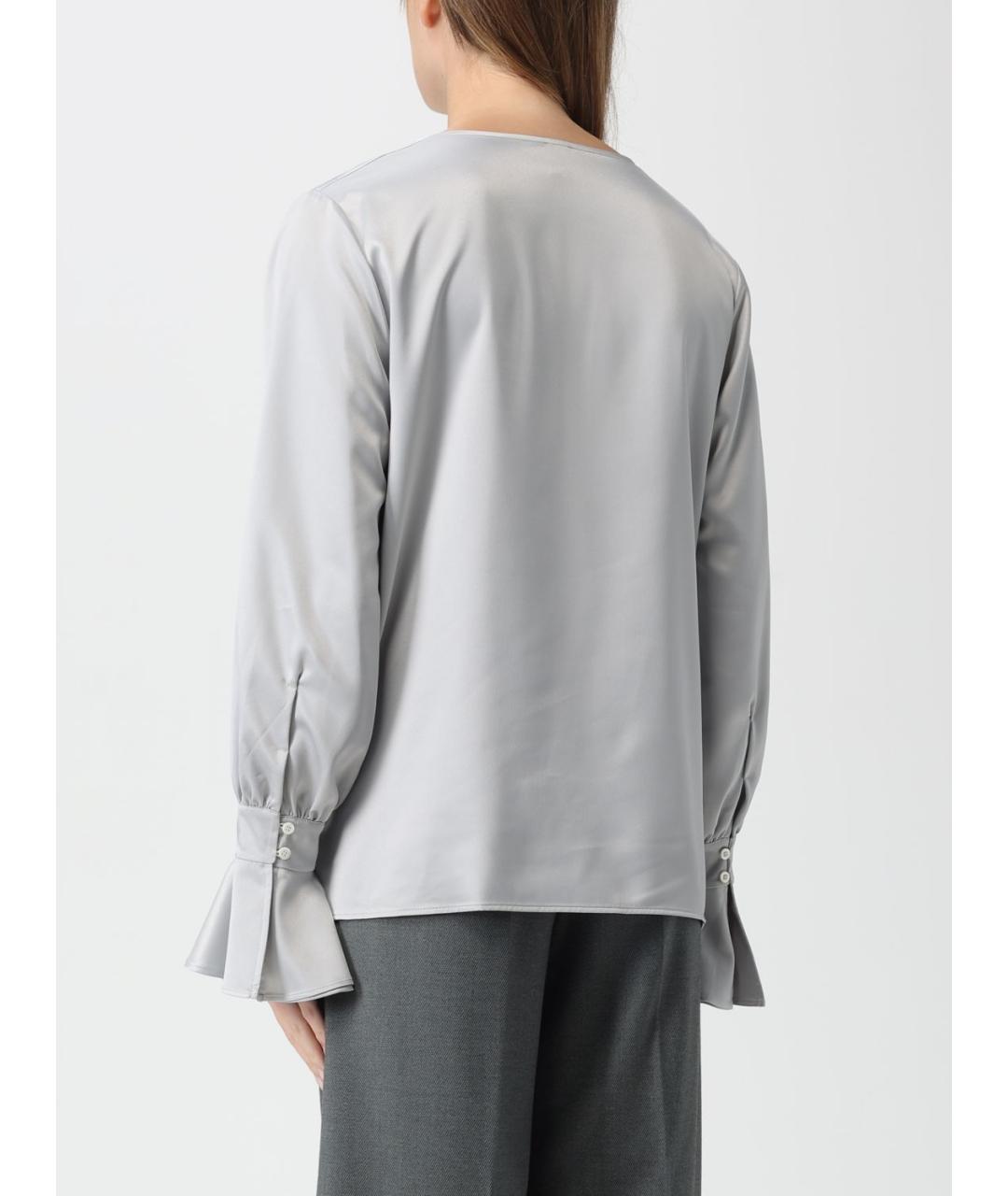 PINKO Серая полиэстеровая блузы, фото 4