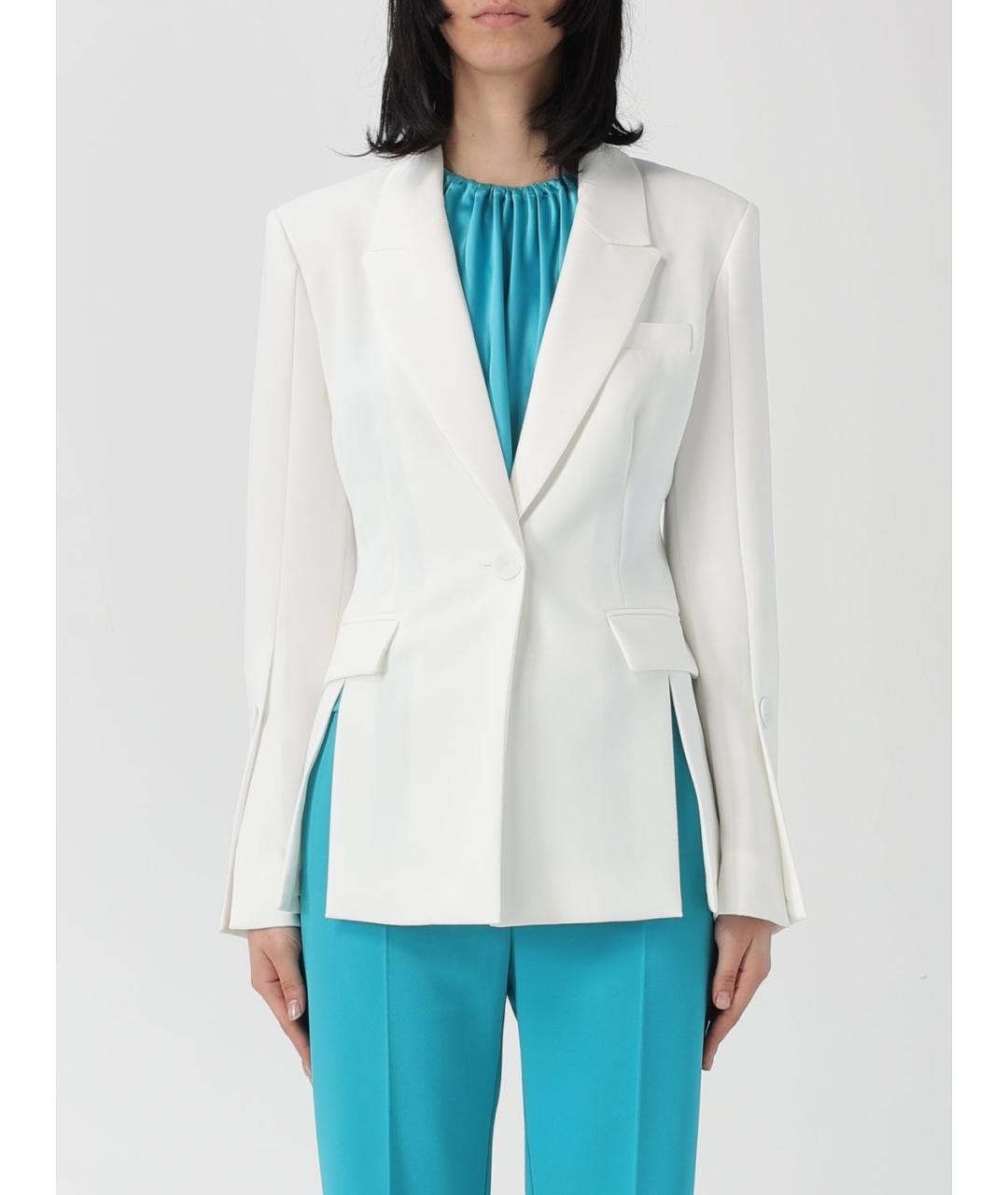 PINKO Белый синтетический жакет/пиджак, фото 5