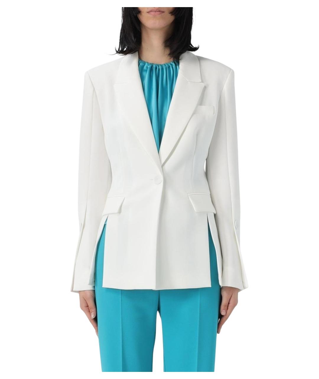 PINKO Белый синтетический жакет/пиджак, фото 1