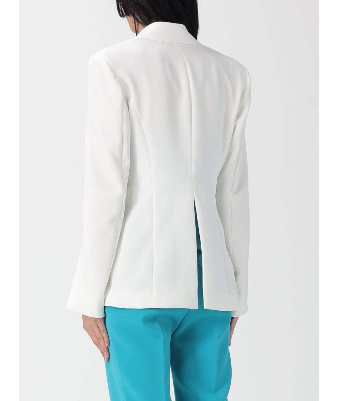 PINKO Белый синтетический жакет/пиджак, фото 2