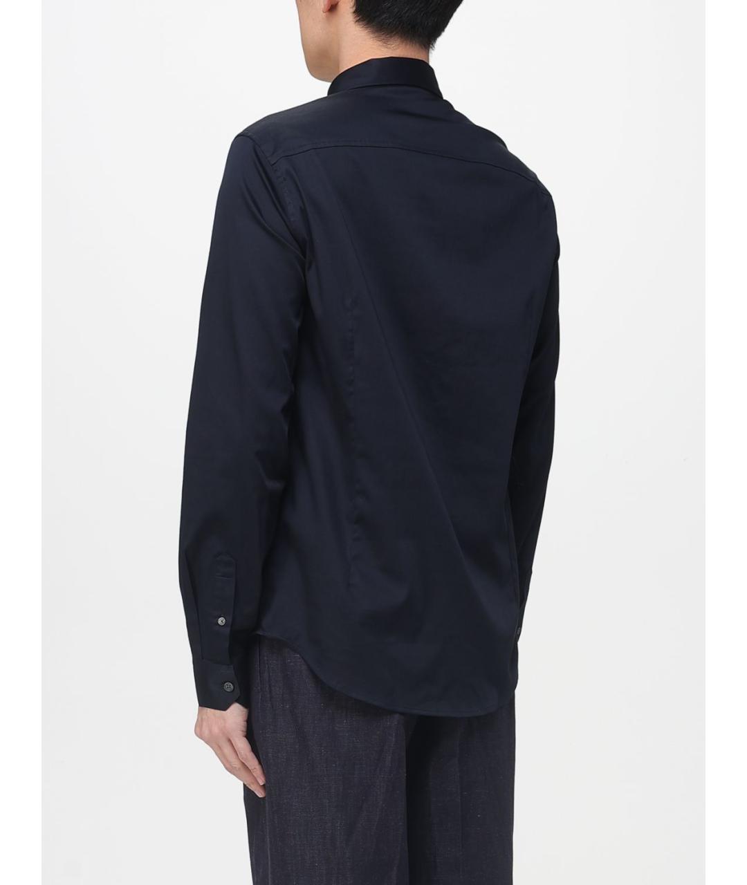 ARMANI EXCHANGE Черная хлопковая кэжуал рубашка, фото 2