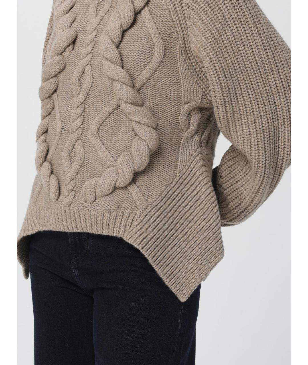 HUGO BOSS Коричневый шерстяной джемпер / свитер, фото 4