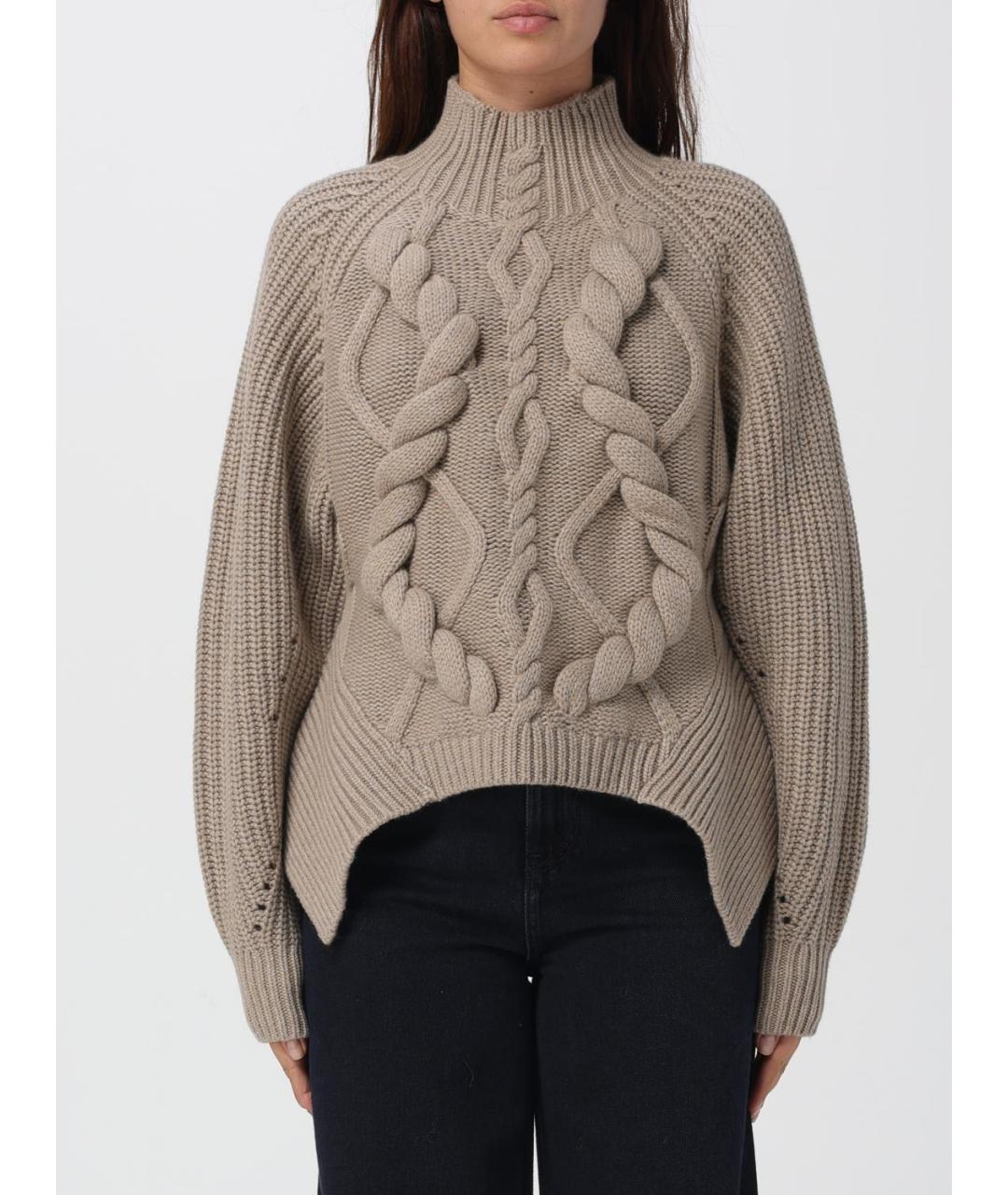 HUGO BOSS Коричневый шерстяной джемпер / свитер, фото 2