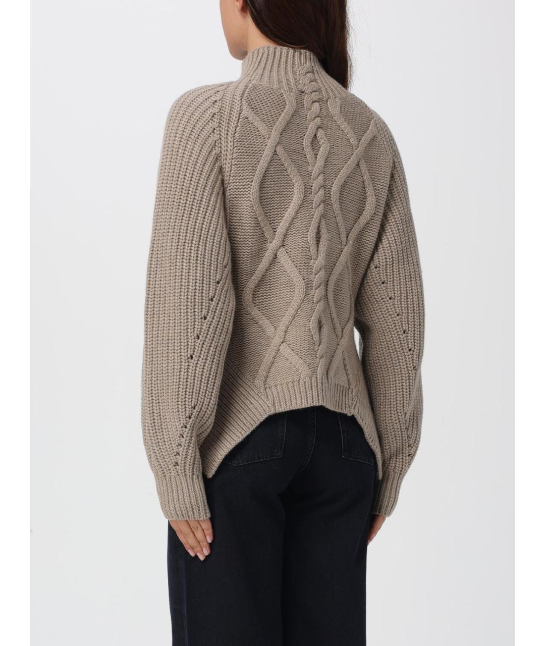 HUGO BOSS Коричневый шерстяной джемпер / свитер, фото 3