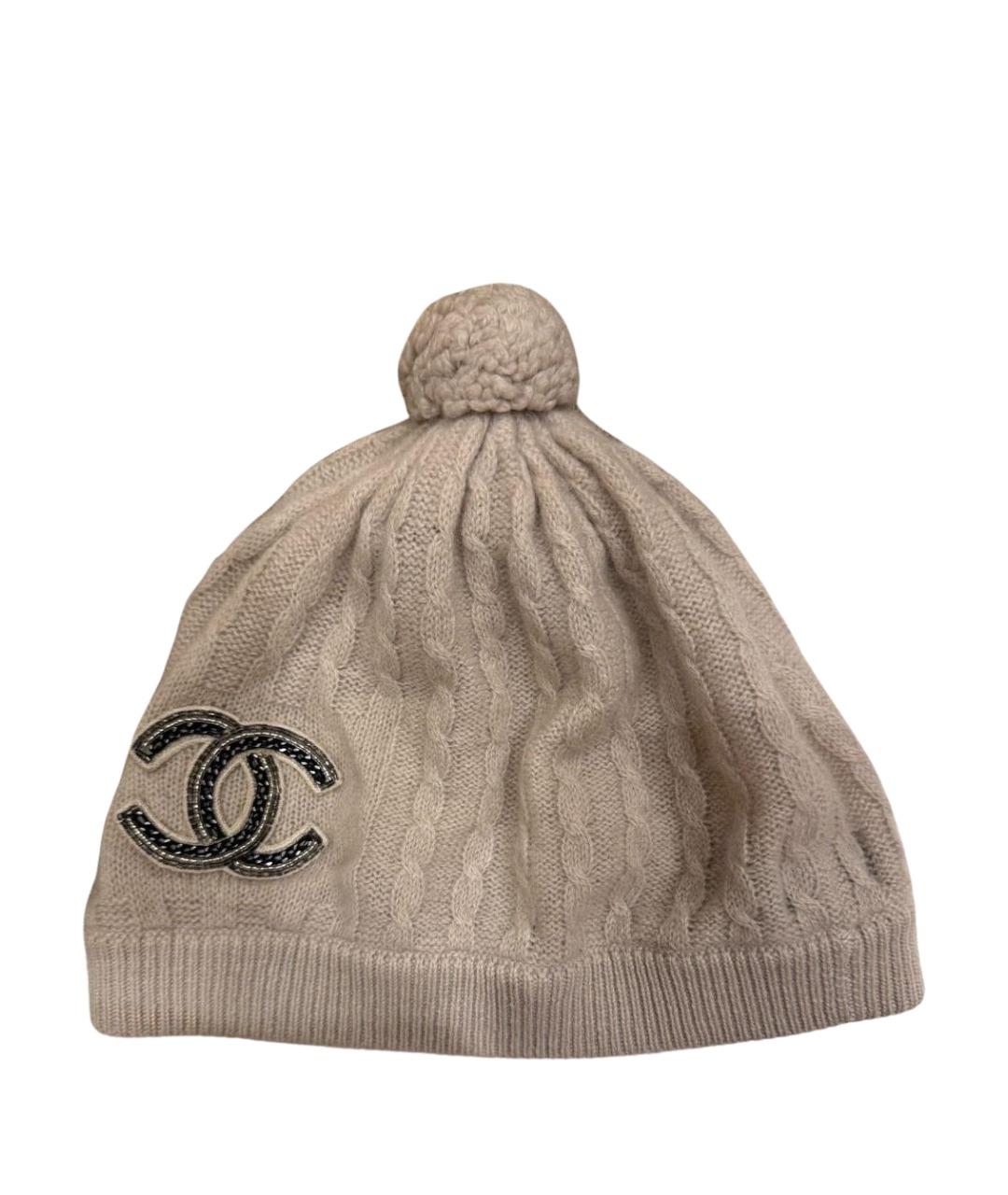 CHANEL Серая кашемировая шапка, фото 1