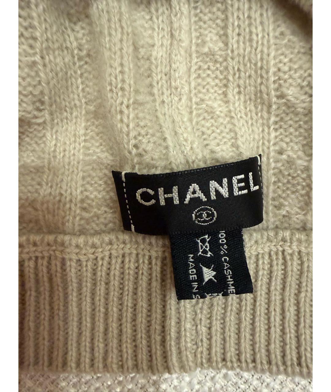 CHANEL Серая кашемировая шапка, фото 5