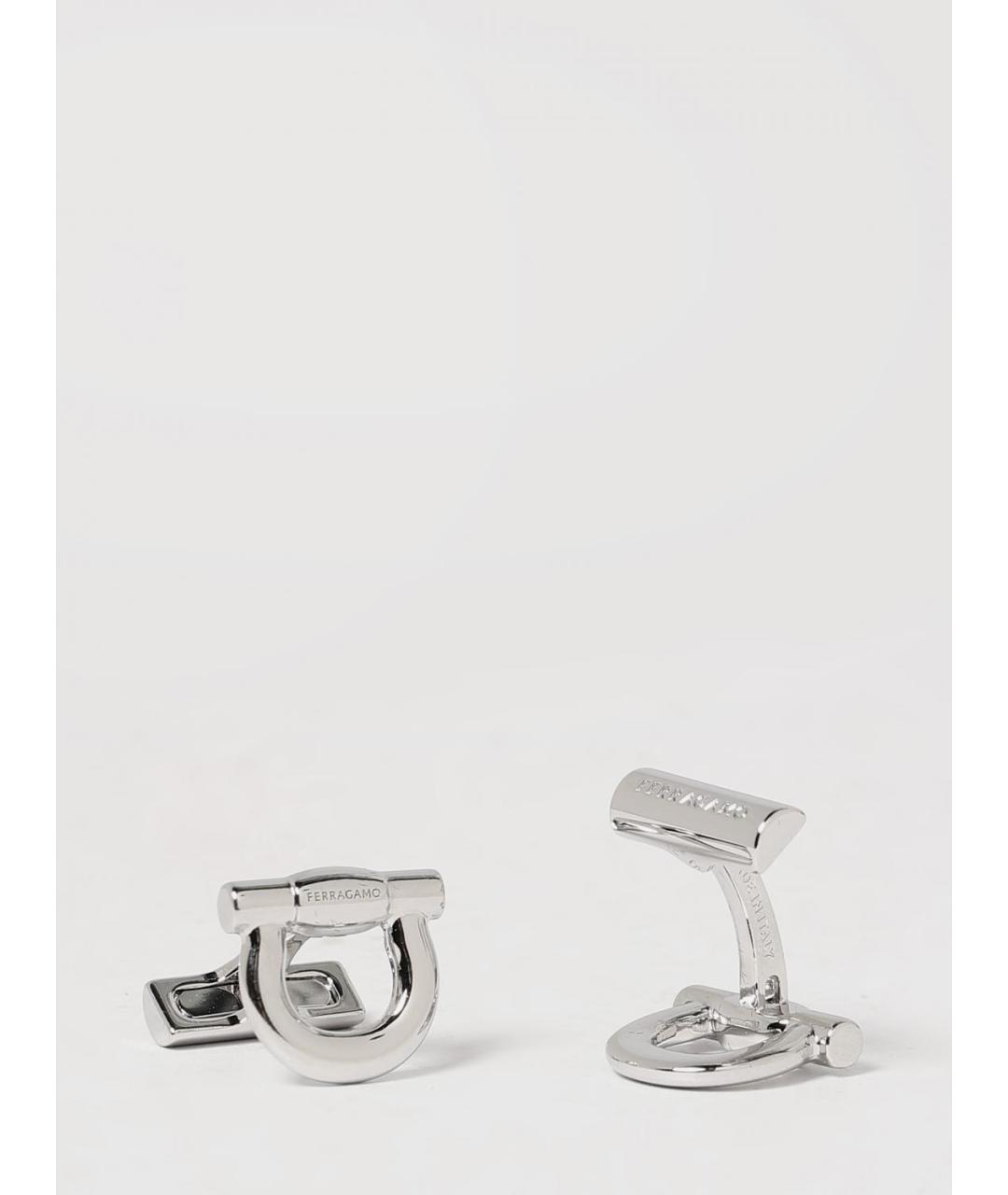 FERRAGAMO Серебряные металлические запонки, фото 2