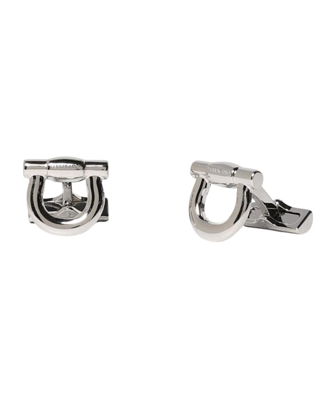 FERRAGAMO Серебряные металлические запонки, фото 1