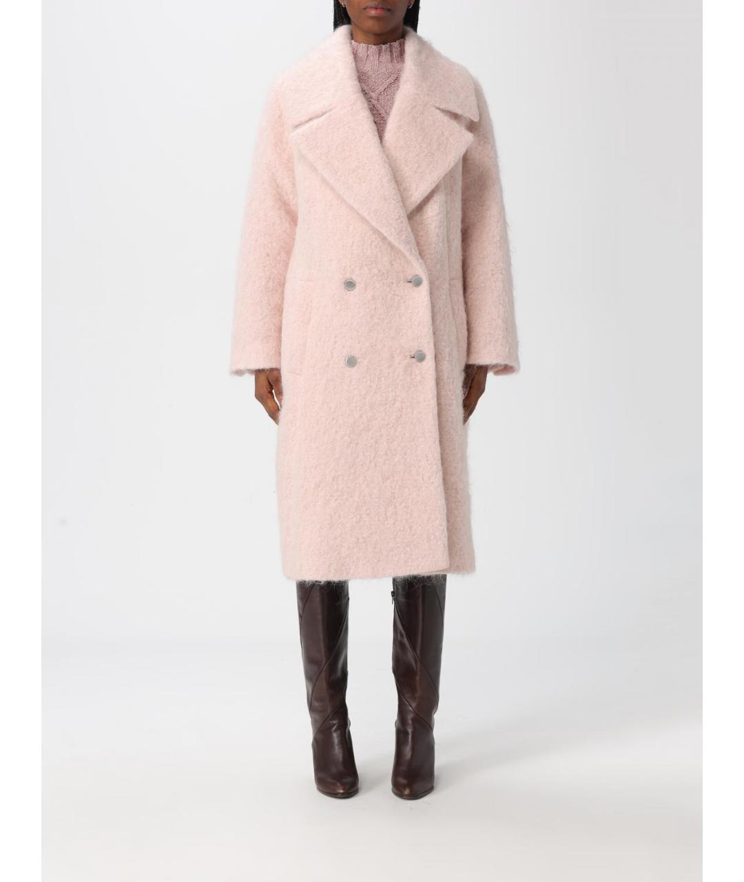 HUGO BOSS Розовое шерстяное пальто, фото 2