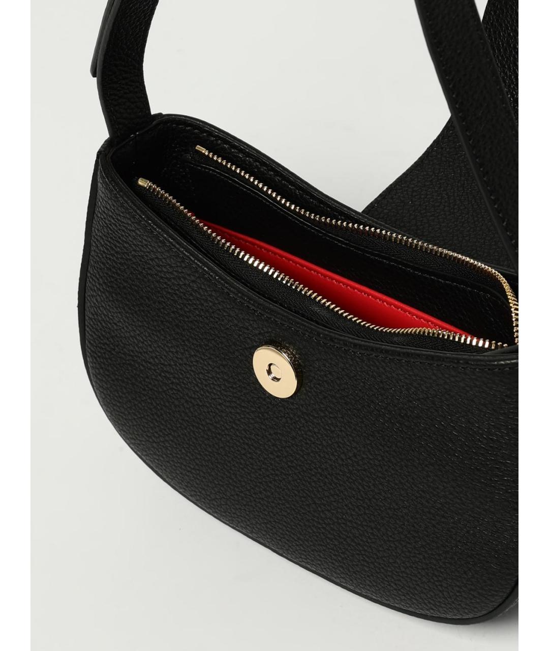 FERRAGAMO Черная кожаная сумка через плечо, фото 5