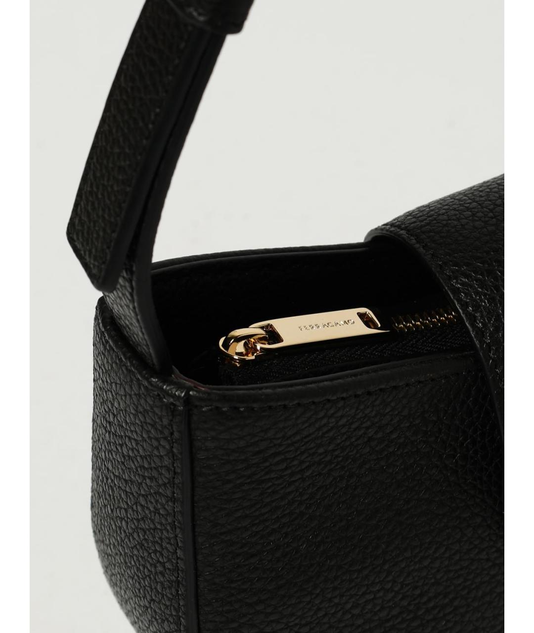 FERRAGAMO Черная кожаная сумка через плечо, фото 4