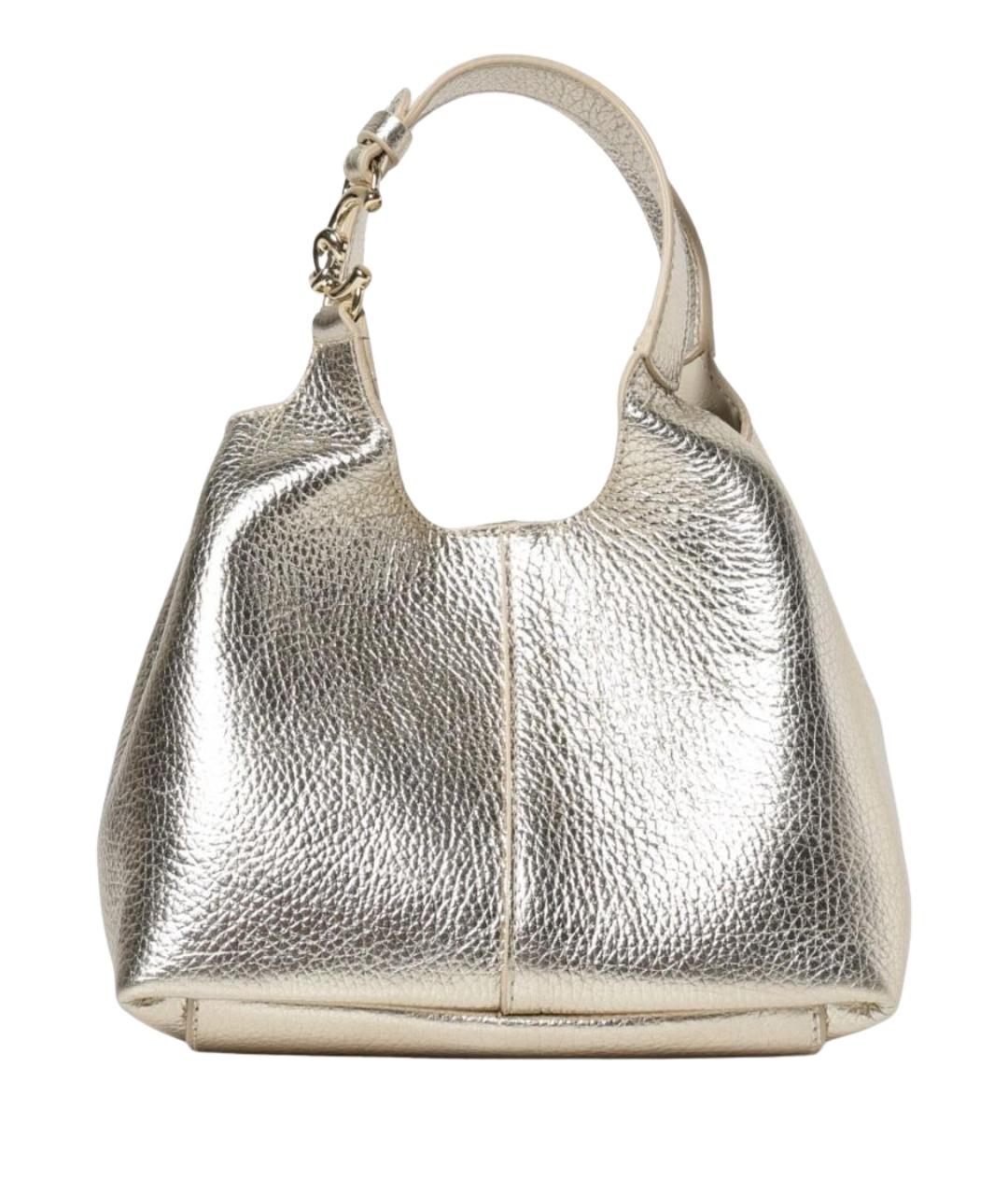 COCCINELLE Золотая кожаная сумка тоут, фото 1