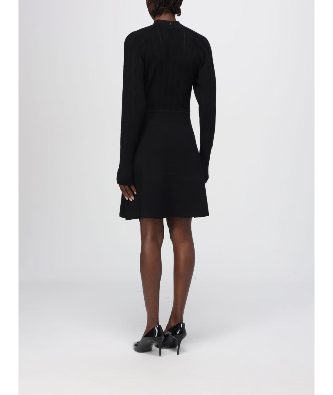 HUGO BOSS Черное вискозное повседневное платье, фото 3