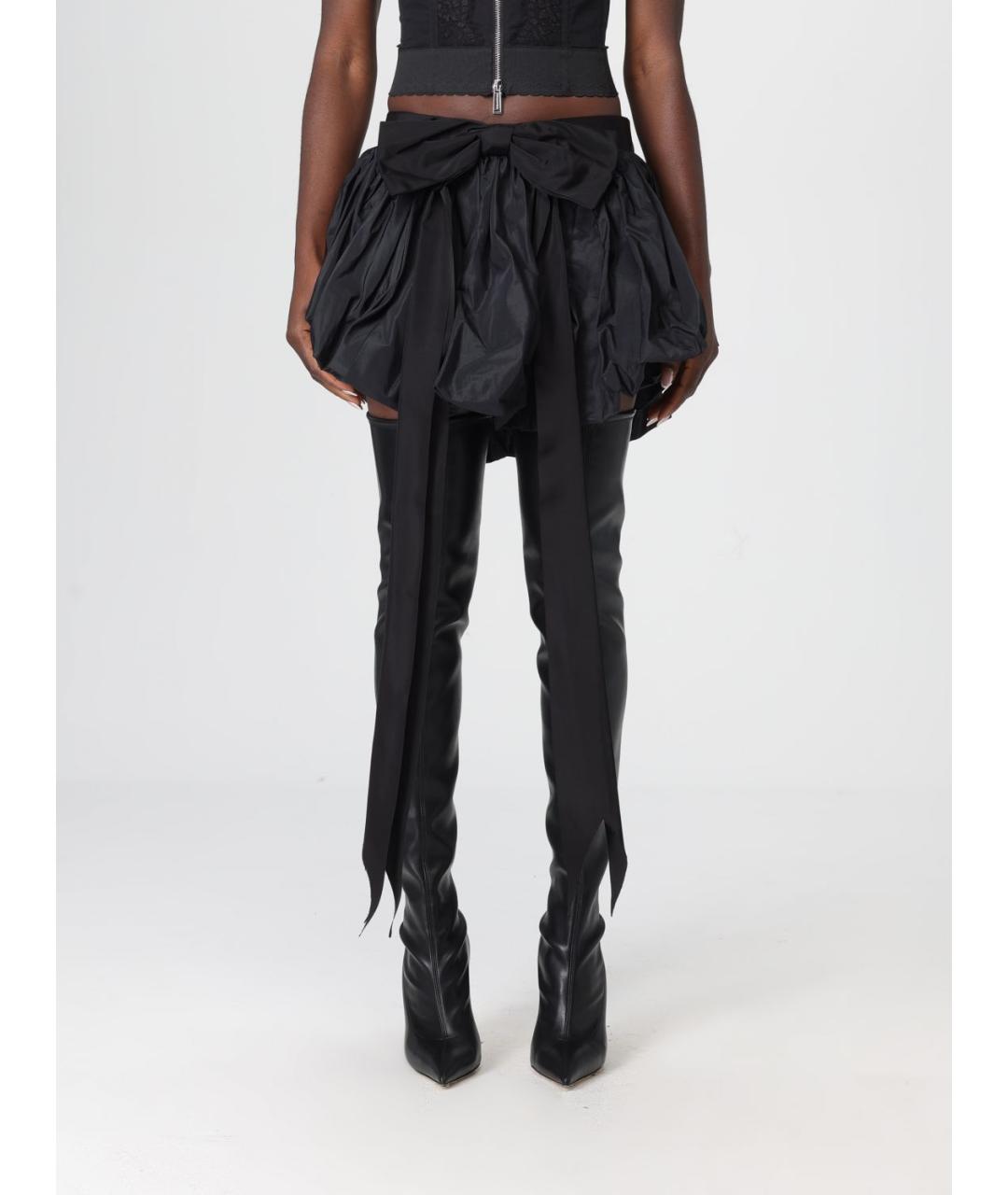 DSQUARED2 Черная полиэстеровая юбка мини, фото 5