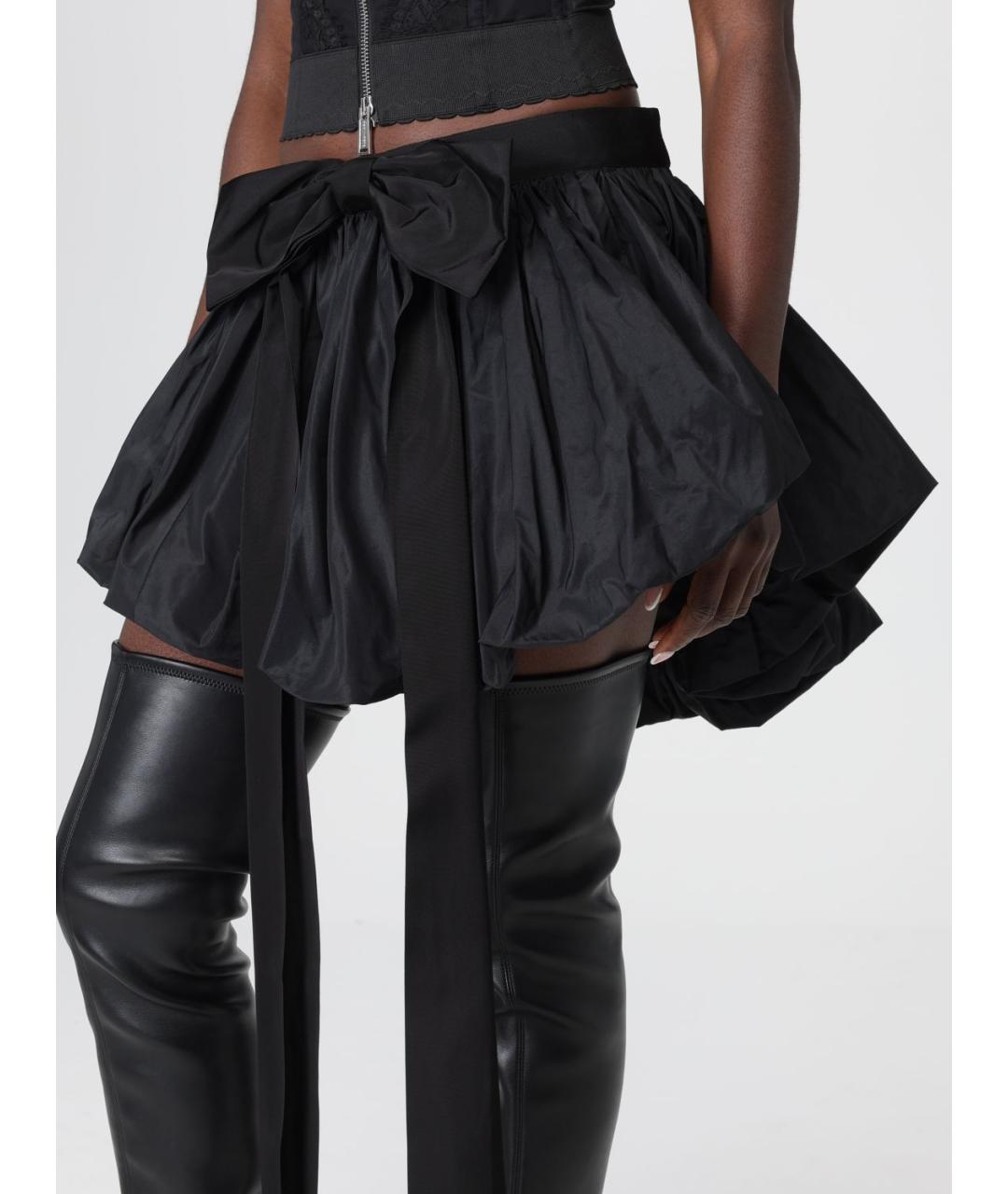 DSQUARED2 Черная полиэстеровая юбка мини, фото 4