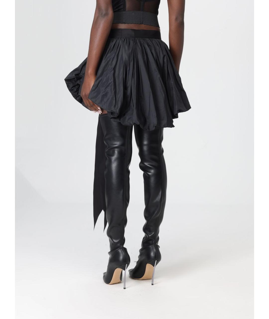 DSQUARED2 Черная полиэстеровая юбка мини, фото 3