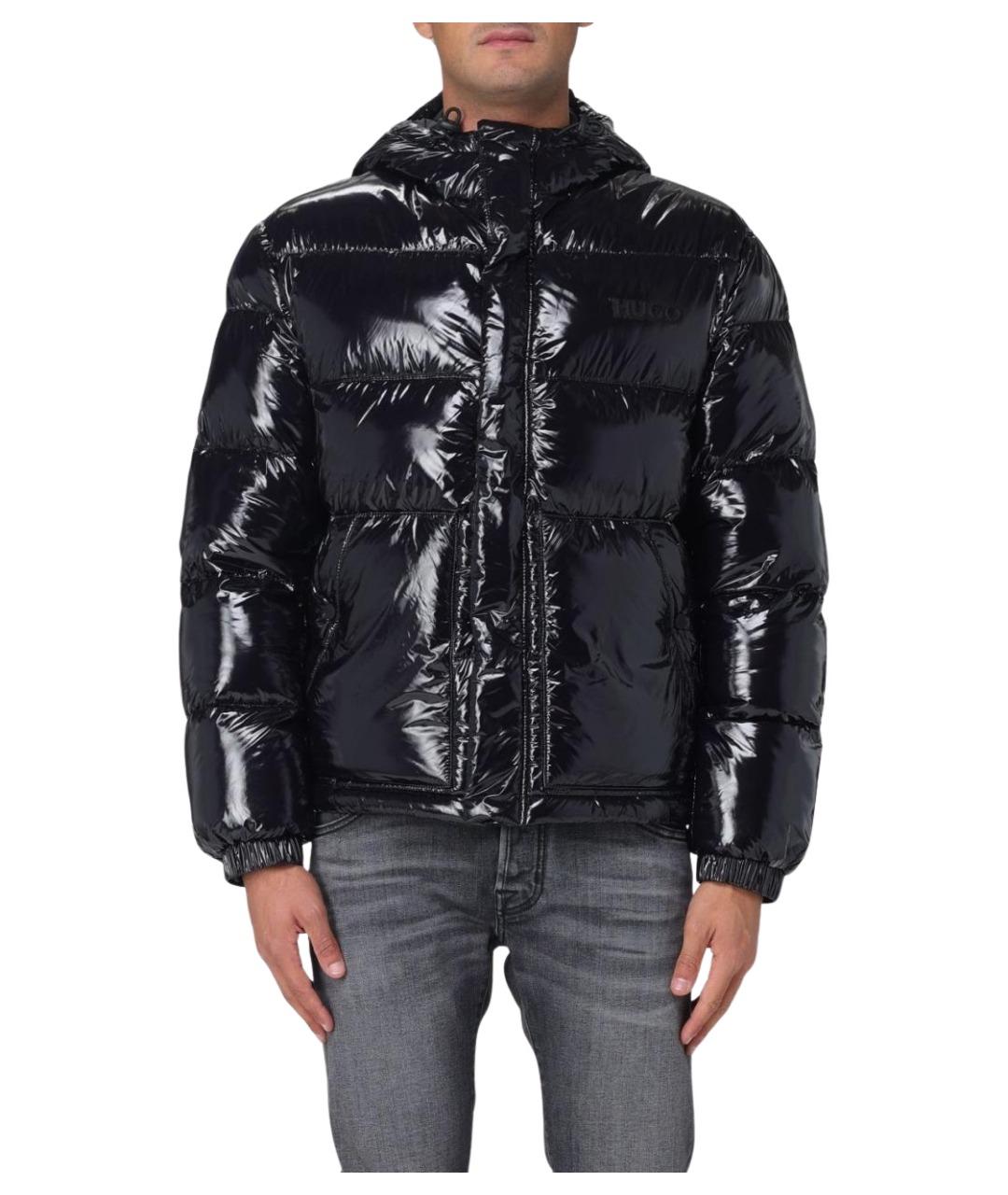 HUGO Черный полиамидовый пуховик, фото 1