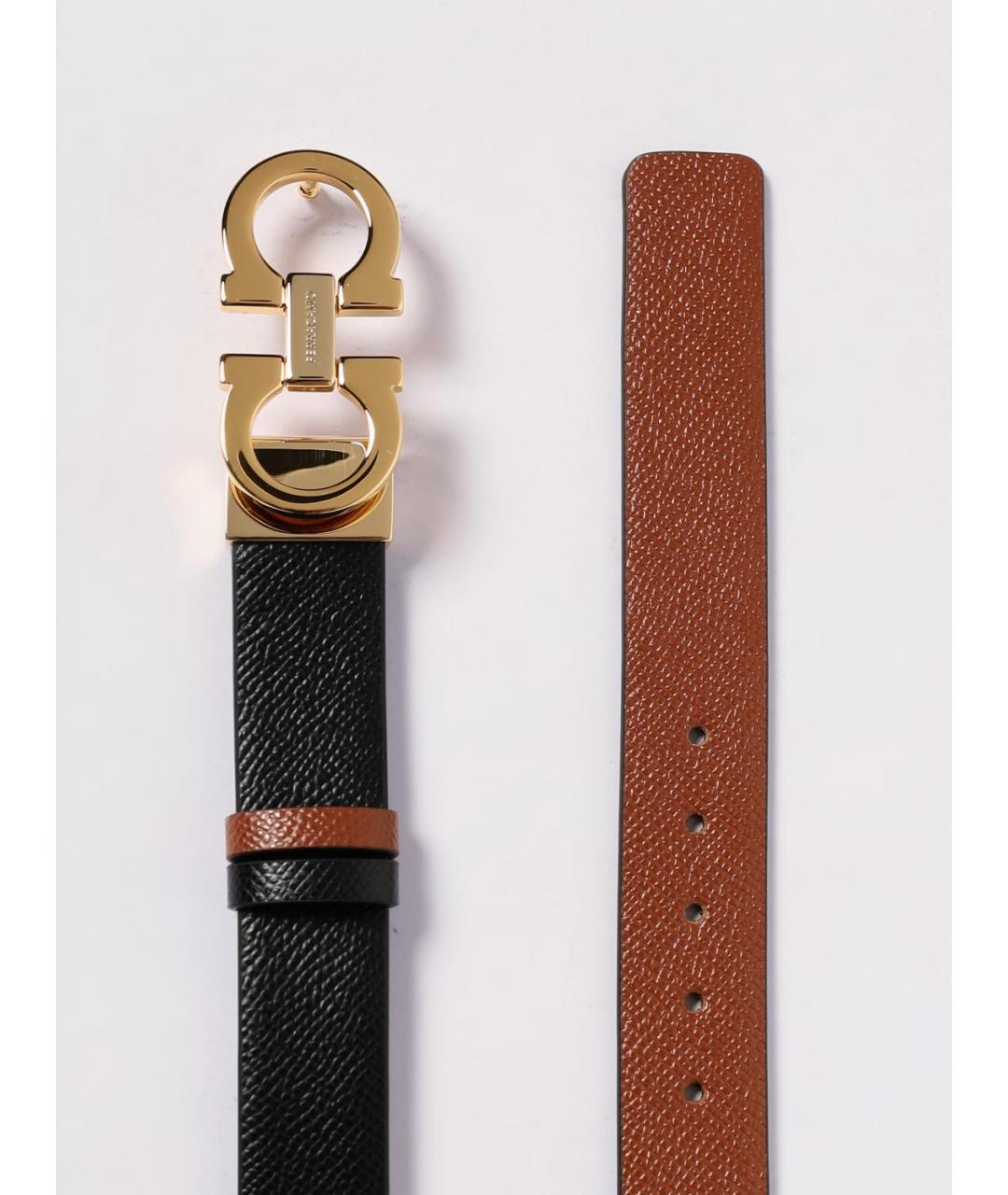 FERRAGAMO Коричневый кожаный ремень, фото 3