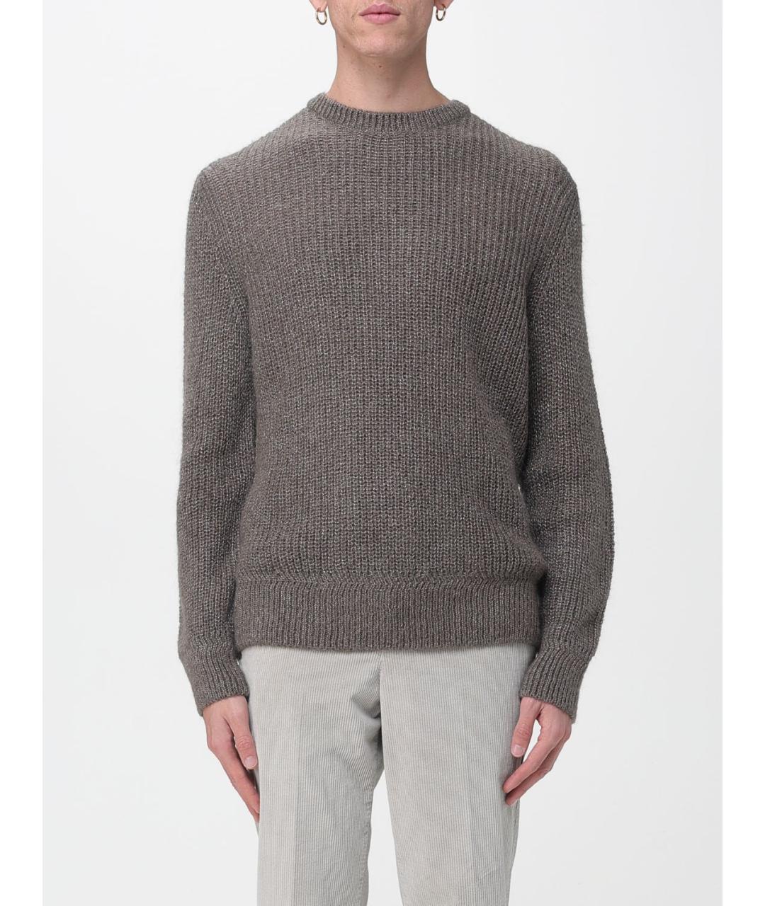 HUGO BOSS Серый шерстяной джемпер / свитер, фото 4