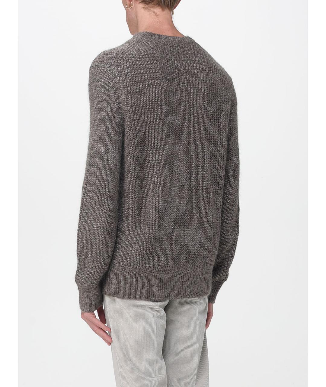 HUGO BOSS Серый шерстяной джемпер / свитер, фото 2