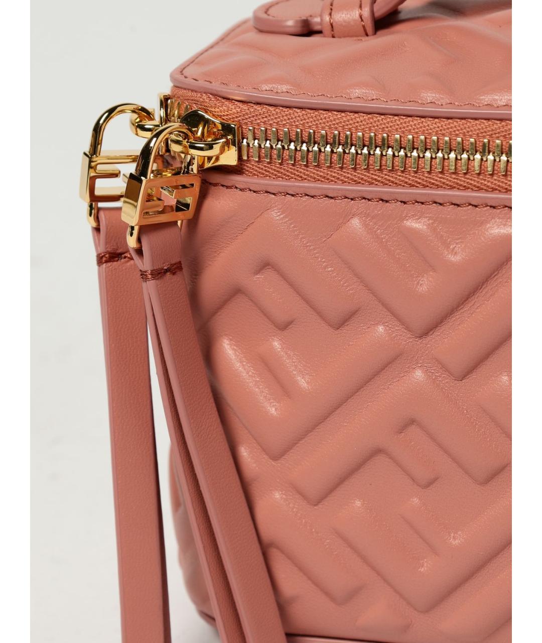FENDI Розовая кожаная сумка через плечо, фото 4