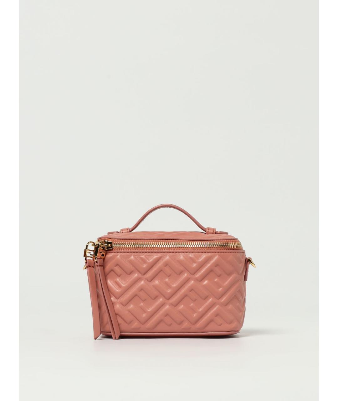 FENDI Розовая кожаная сумка через плечо, фото 6