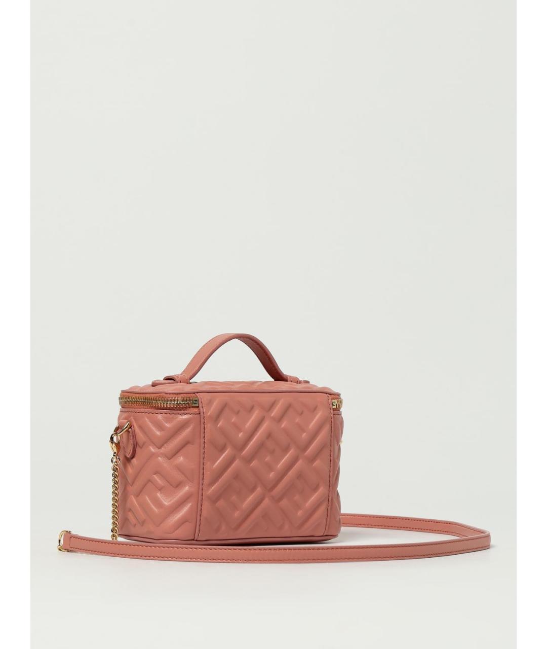 FENDI Розовая кожаная сумка через плечо, фото 3