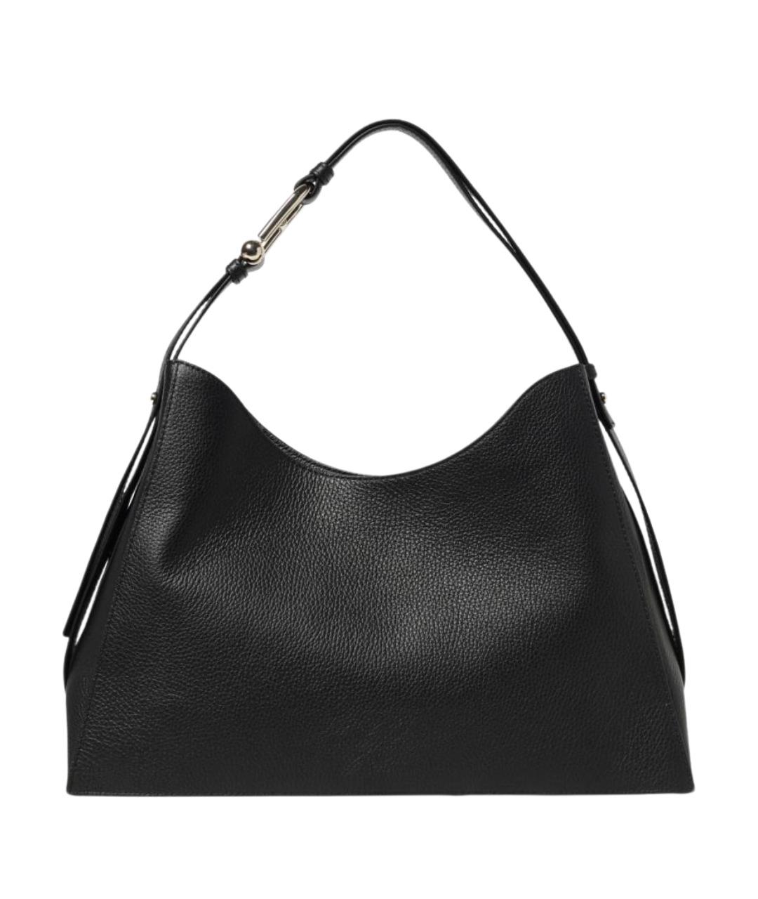 FURLA Черная кожаная сумка через плечо, фото 1