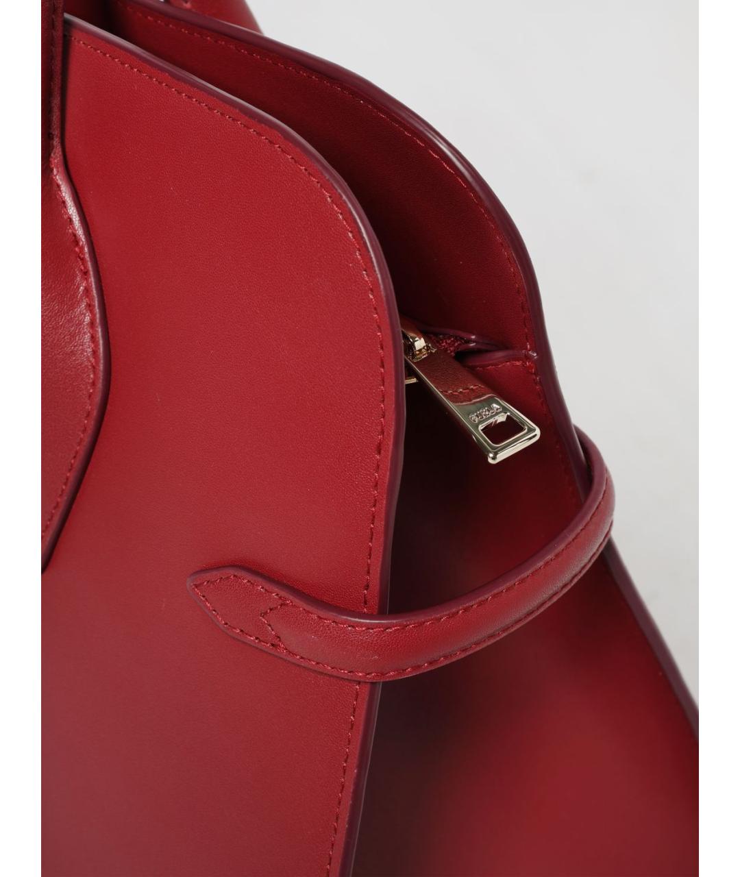FURLA Красная кожаная сумка через плечо, фото 3