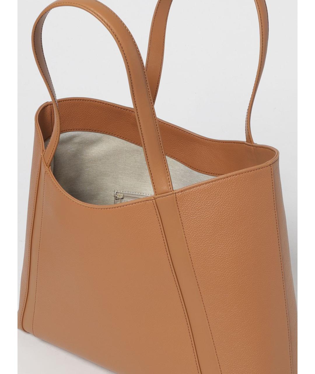 FURLA Коричневая кожаная сумка тоут, фото 3