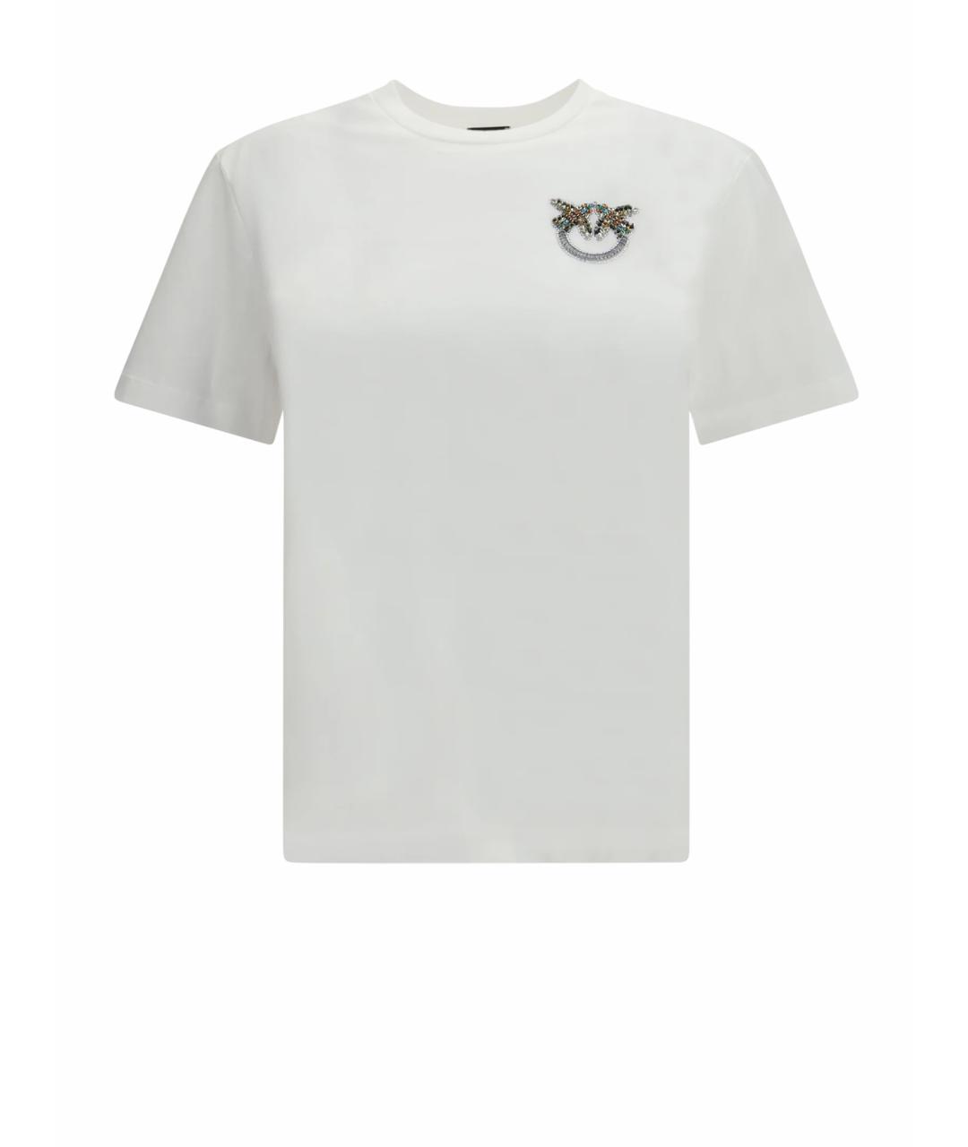 PINKO Белая хлопковая футболка, фото 1