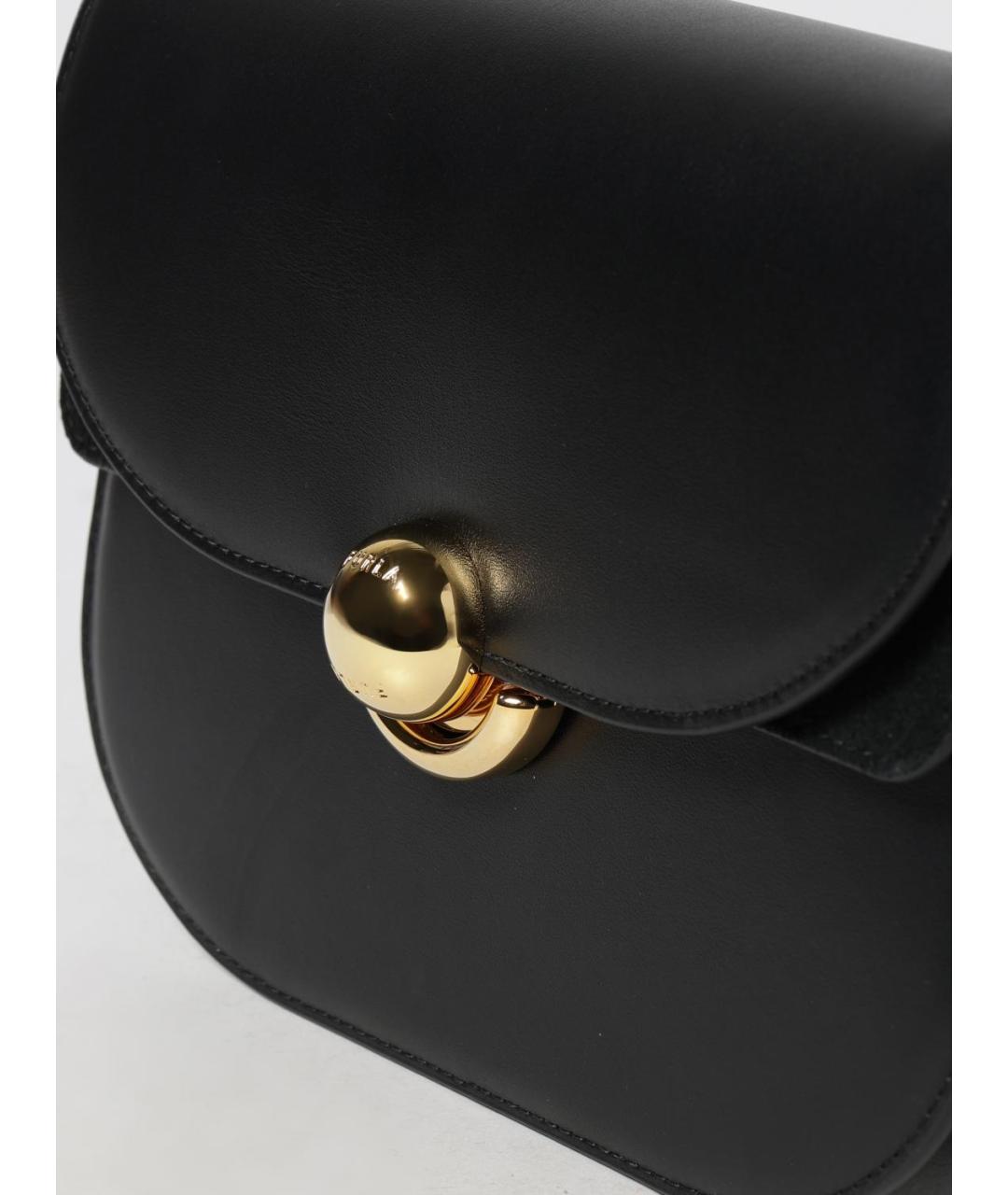 FURLA Черная кожаная сумка через плечо, фото 3