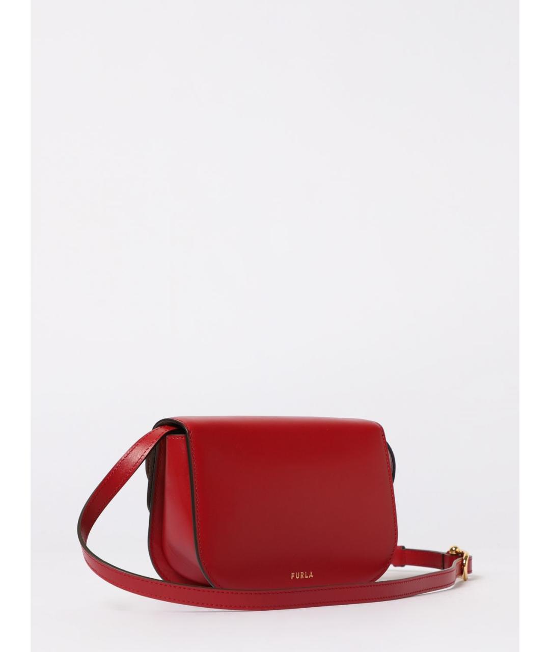 FURLA Красная кожаная сумка через плечо, фото 2