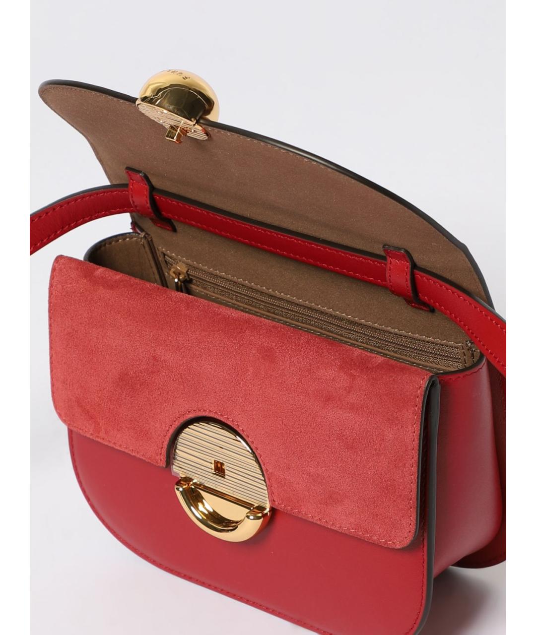 FURLA Красная кожаная сумка через плечо, фото 3