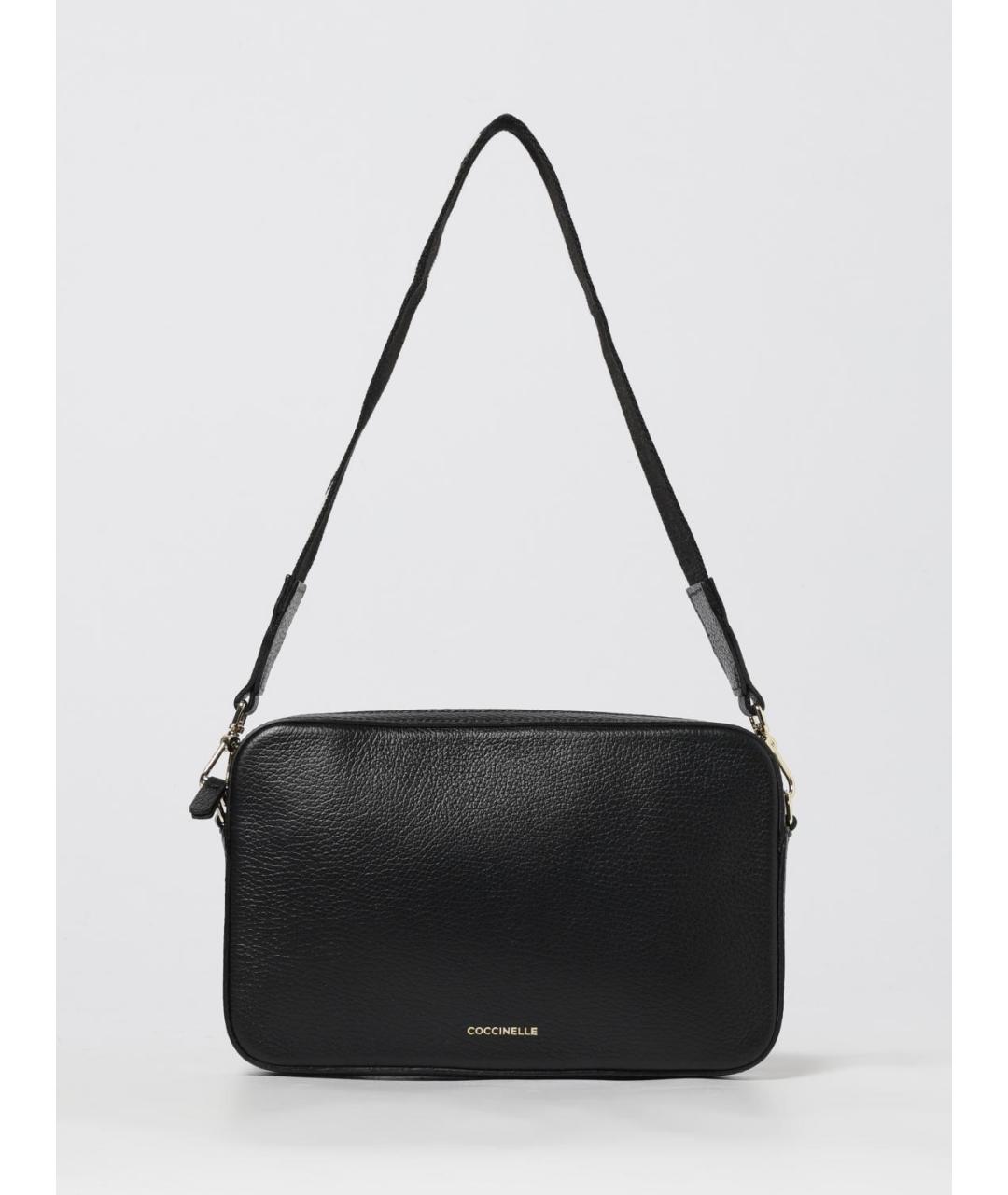 COCCINELLE Черная кожаная сумка через плечо, фото 4
