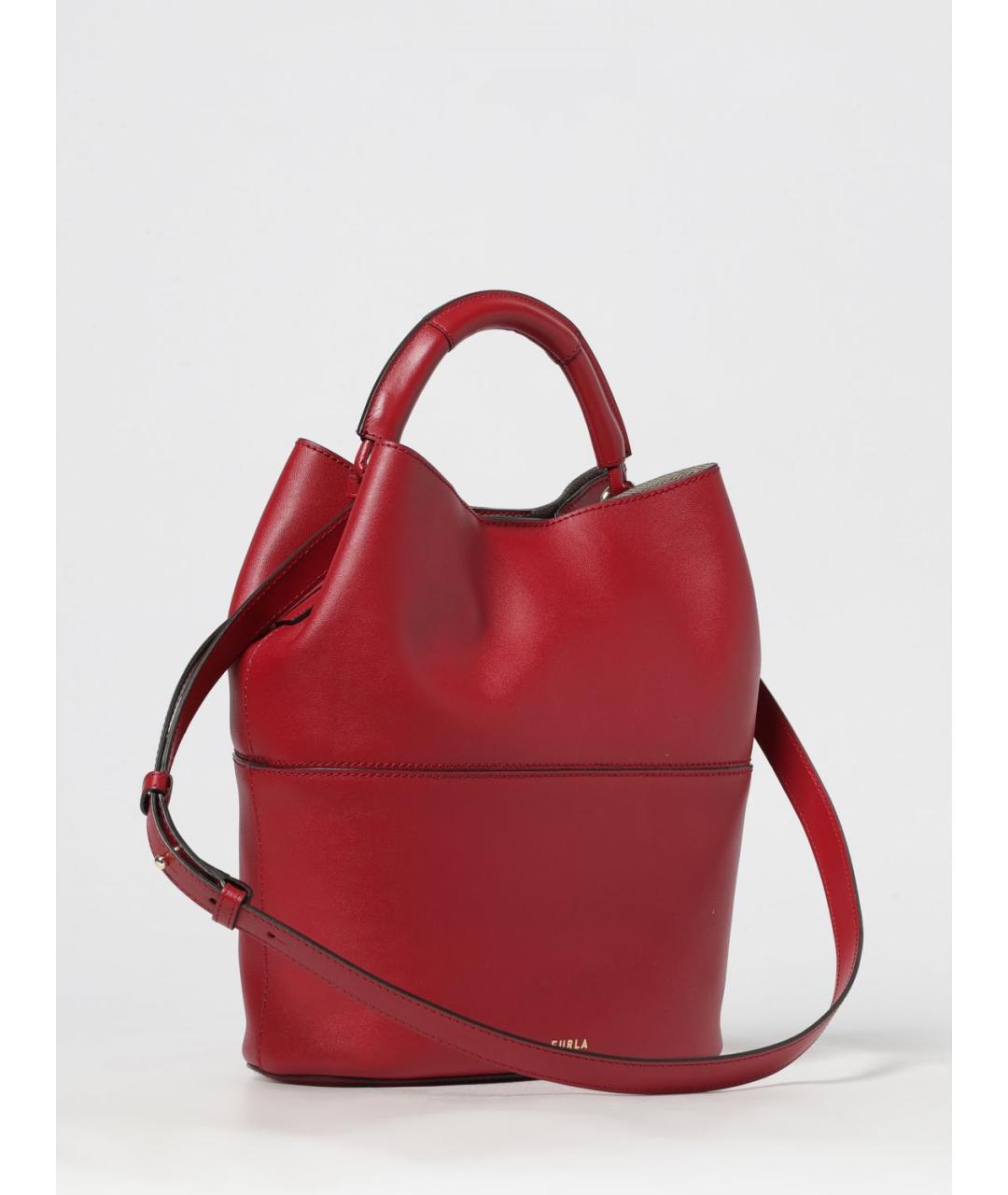 FURLA Красная кожаная сумка тоут, фото 2