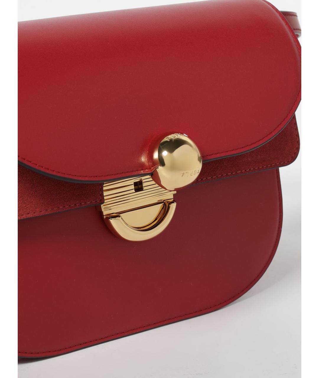 FURLA Красная кожаная сумка через плечо, фото 3