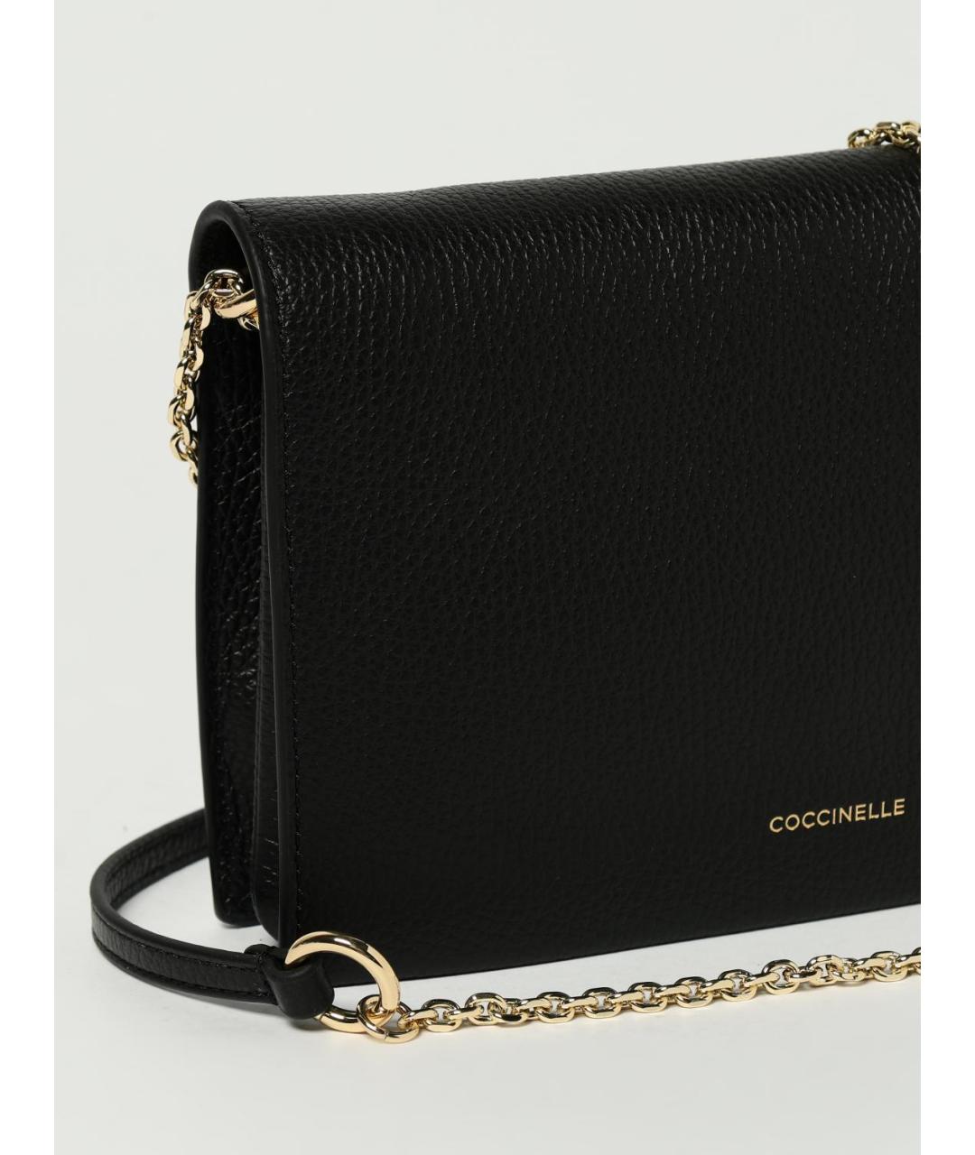 COCCINELLE Черная кожаная сумка через плечо, фото 3