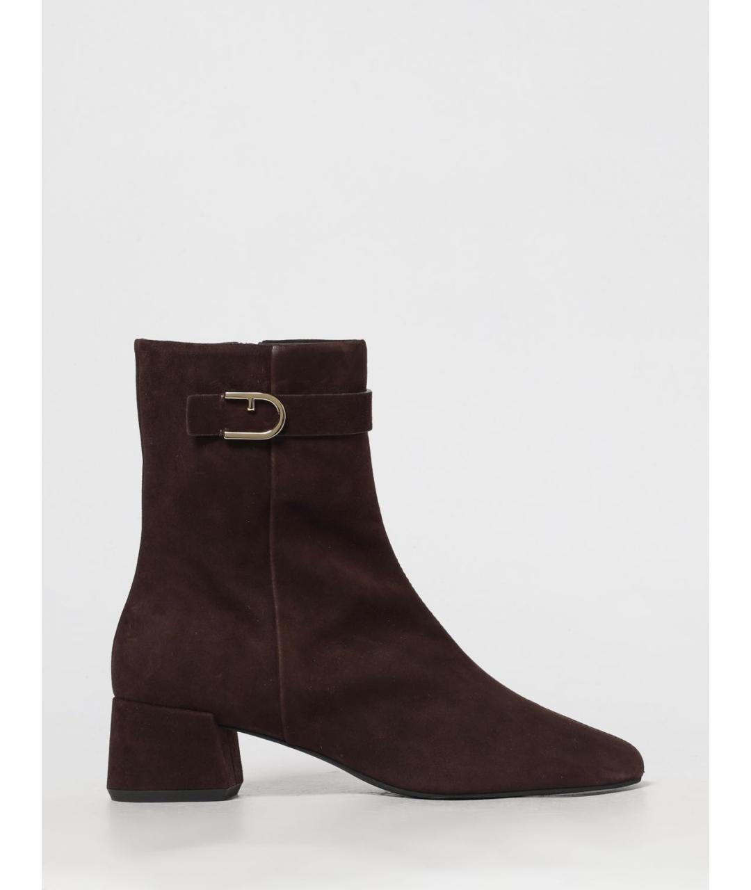 FURLA Коричневые замшевые ботильоны, фото 4