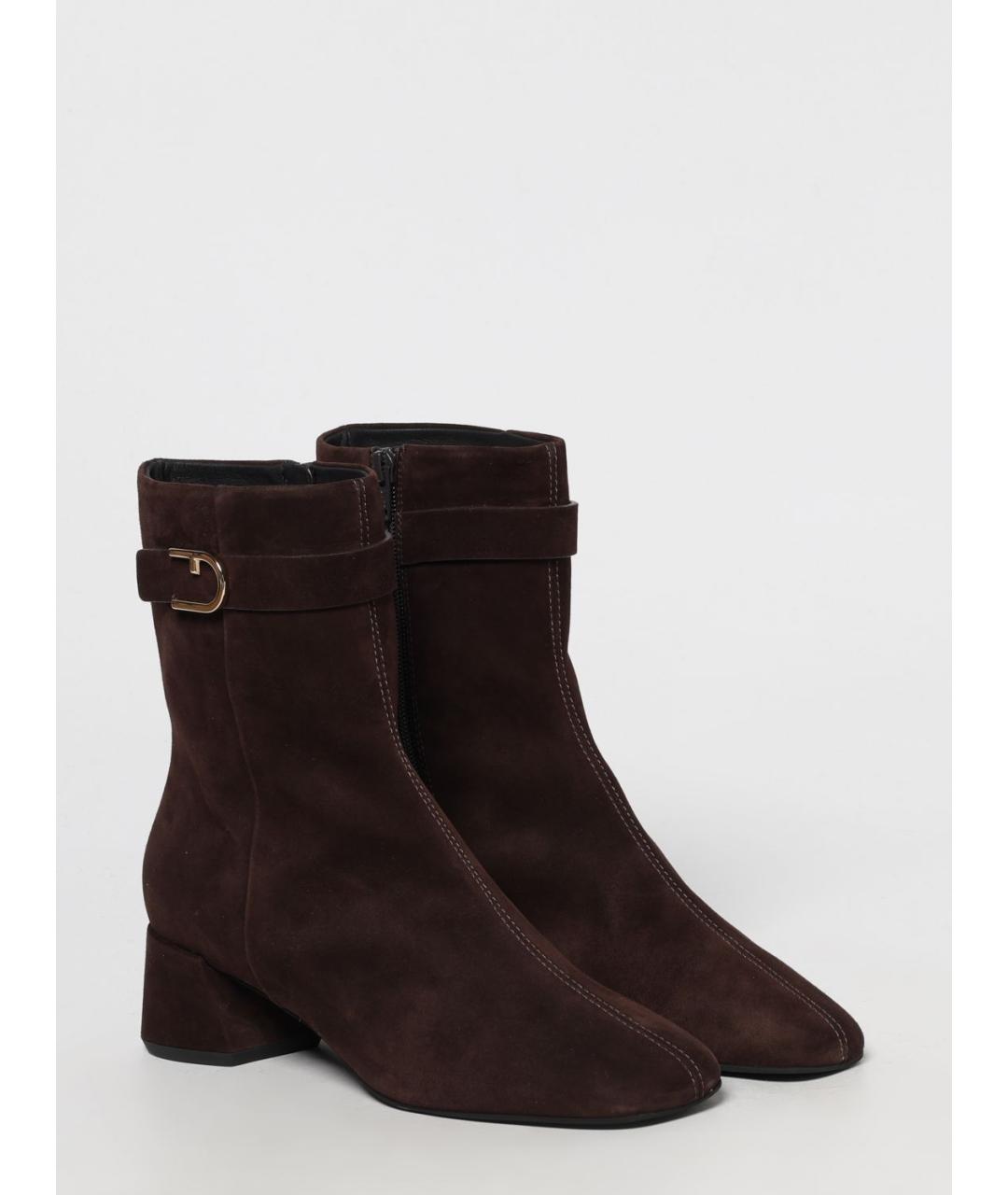 FURLA Коричневые замшевые ботильоны, фото 2